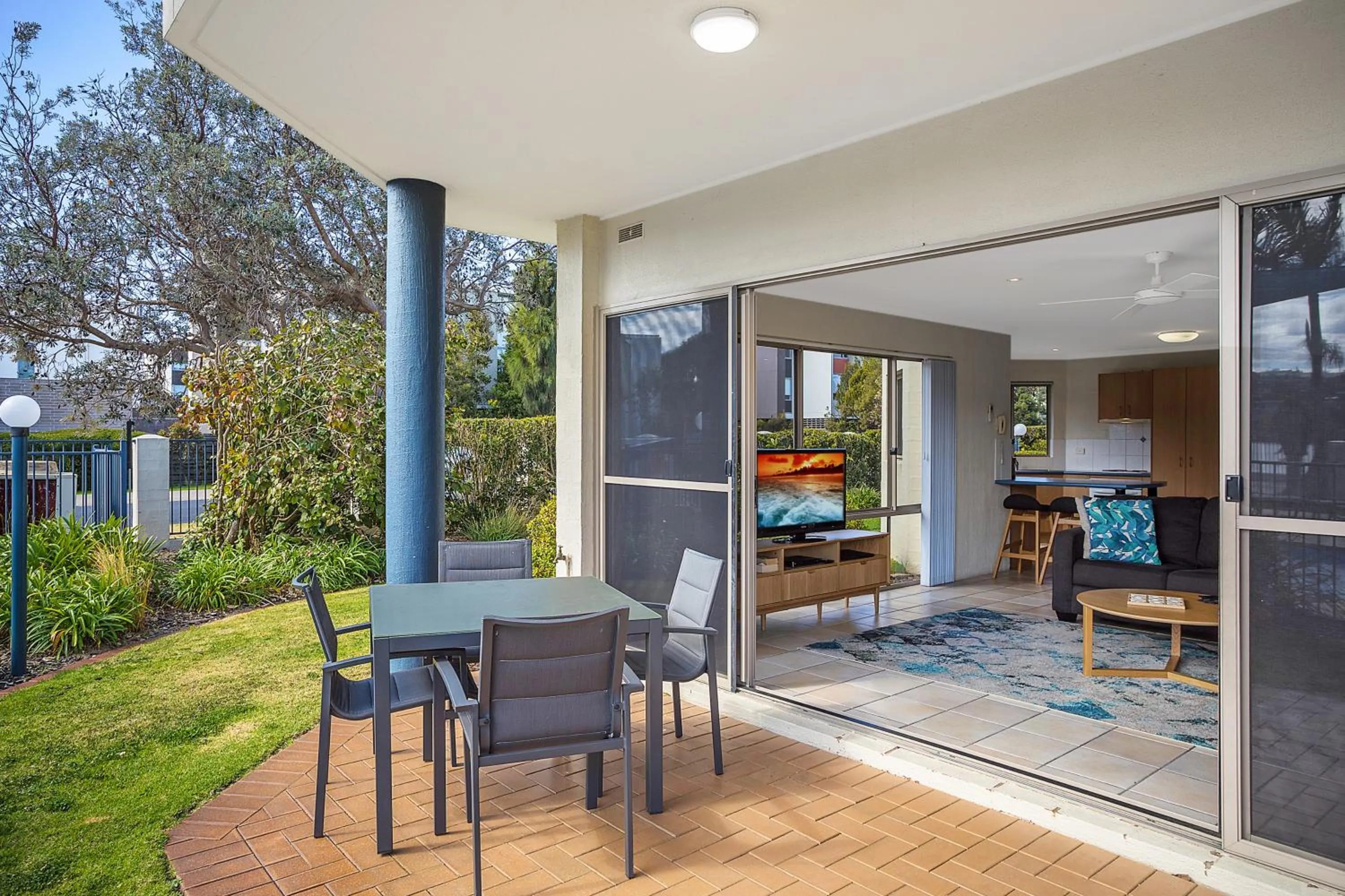 Patio in Sails Luxury Apartments Merimbula