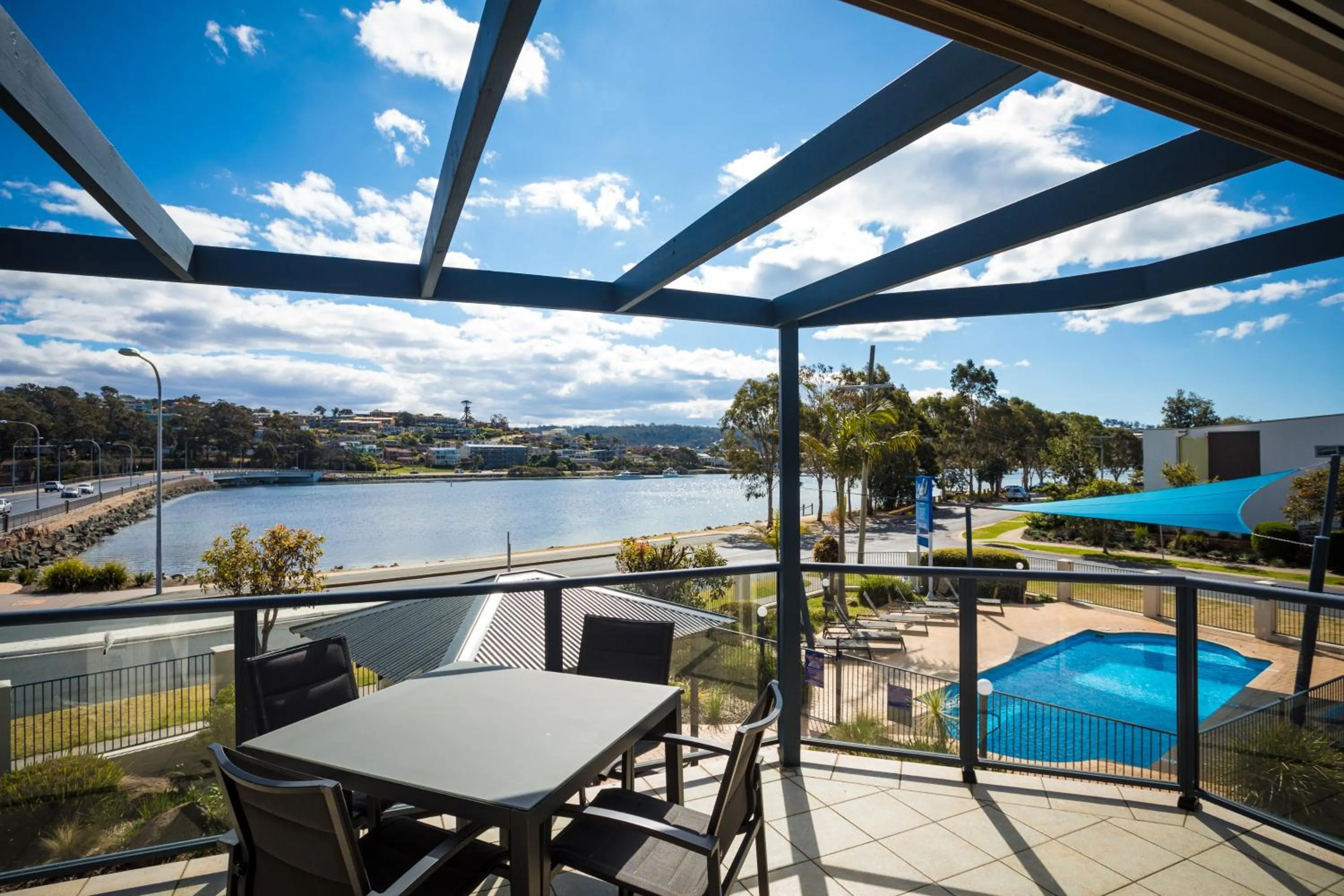 Balcony/Terrace in Sails Luxury Apartments Merimbula