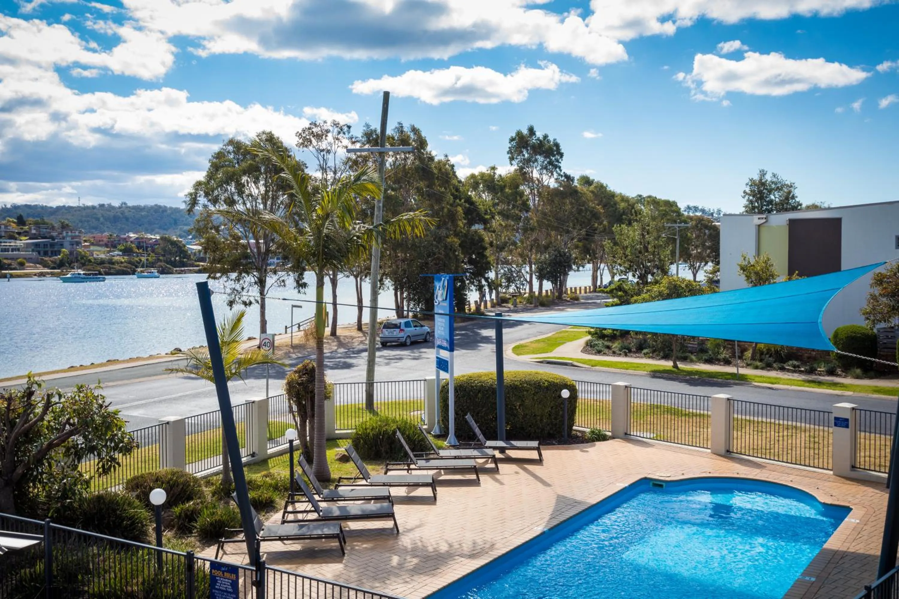Lake view in Sails Luxury Apartments Merimbula