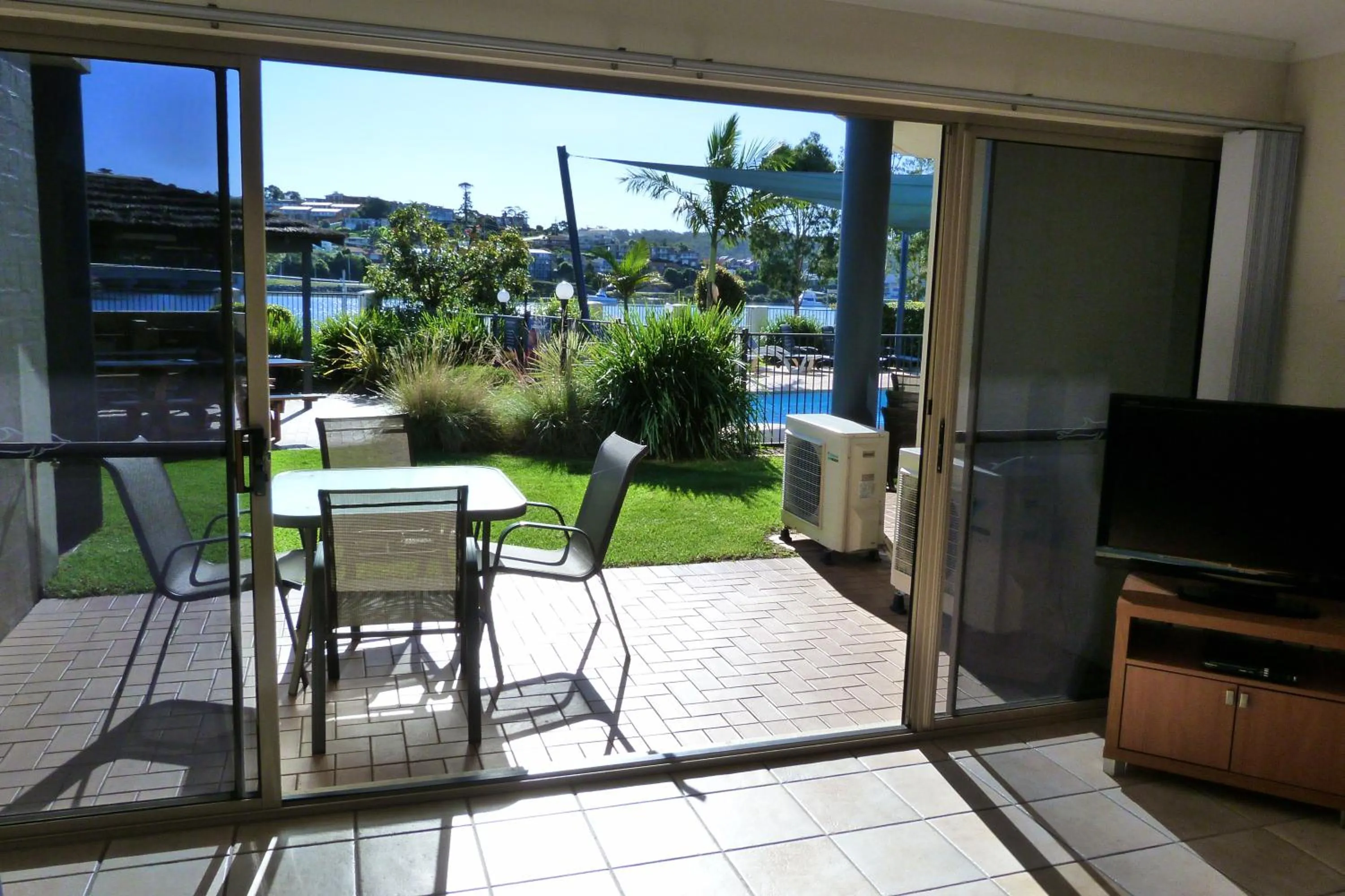 Patio in Sails Luxury Apartments Merimbula