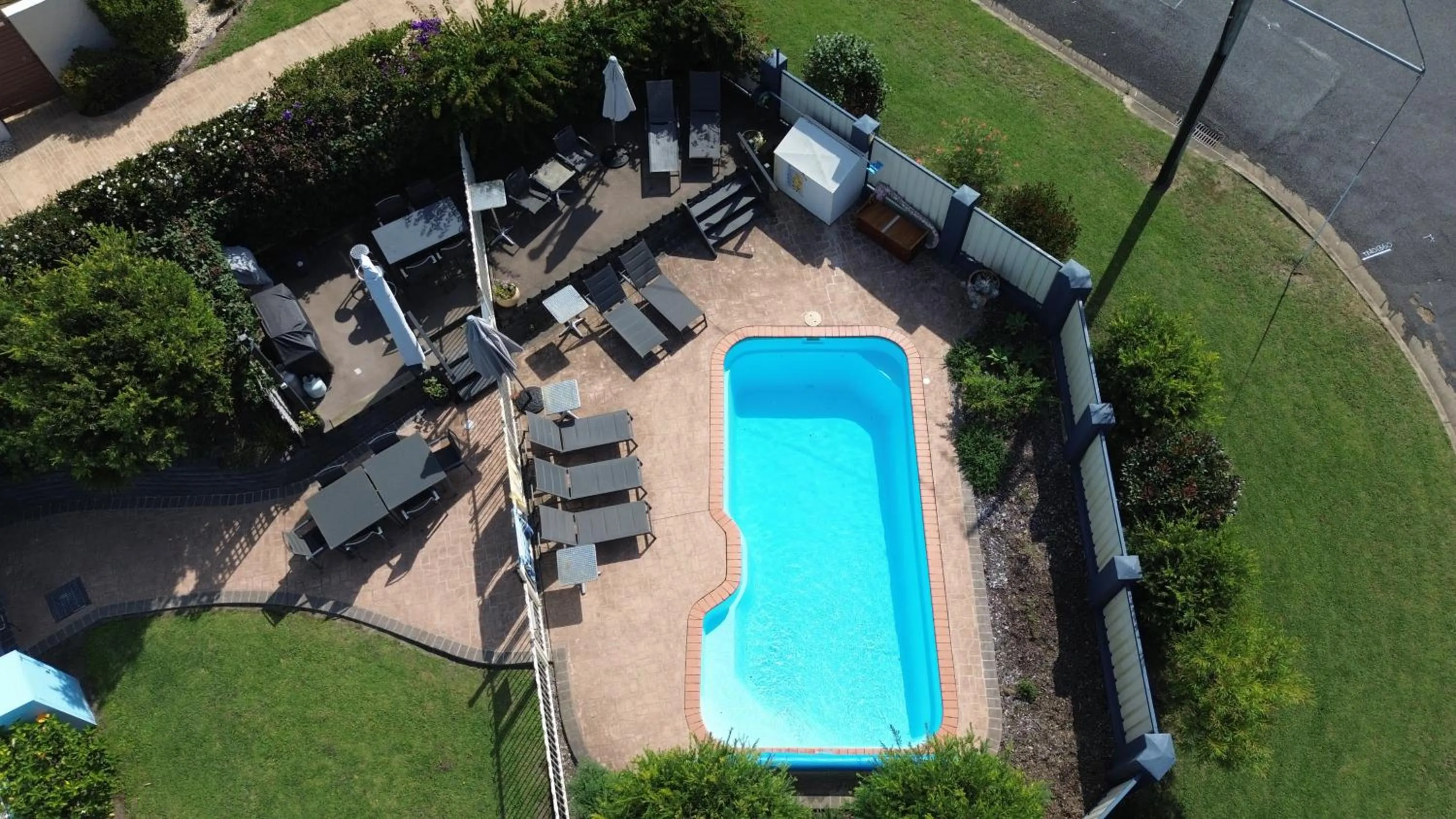 Swimming pool in BlueWater Apartments