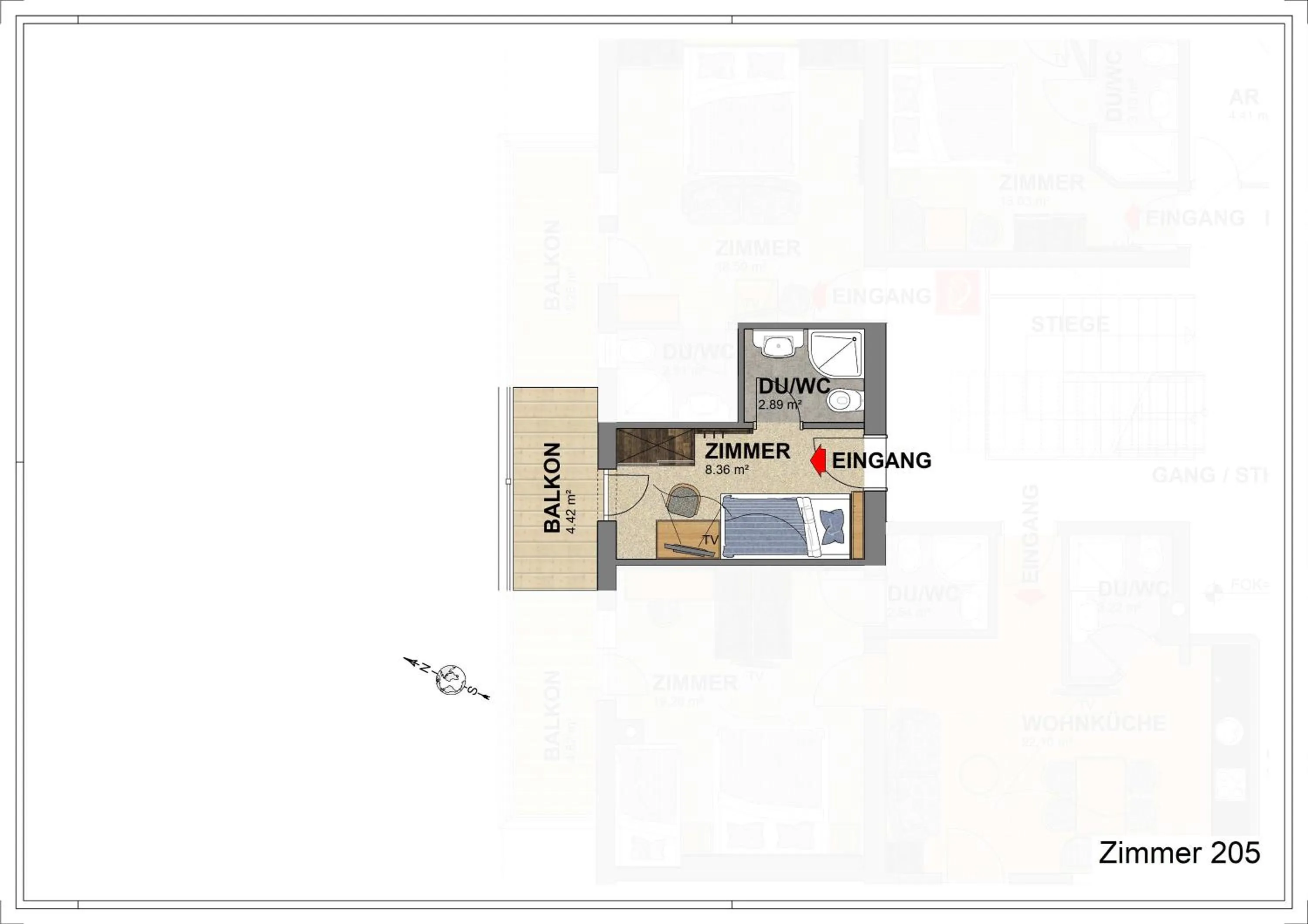 Floor plan in Hotel Garni Schönblick