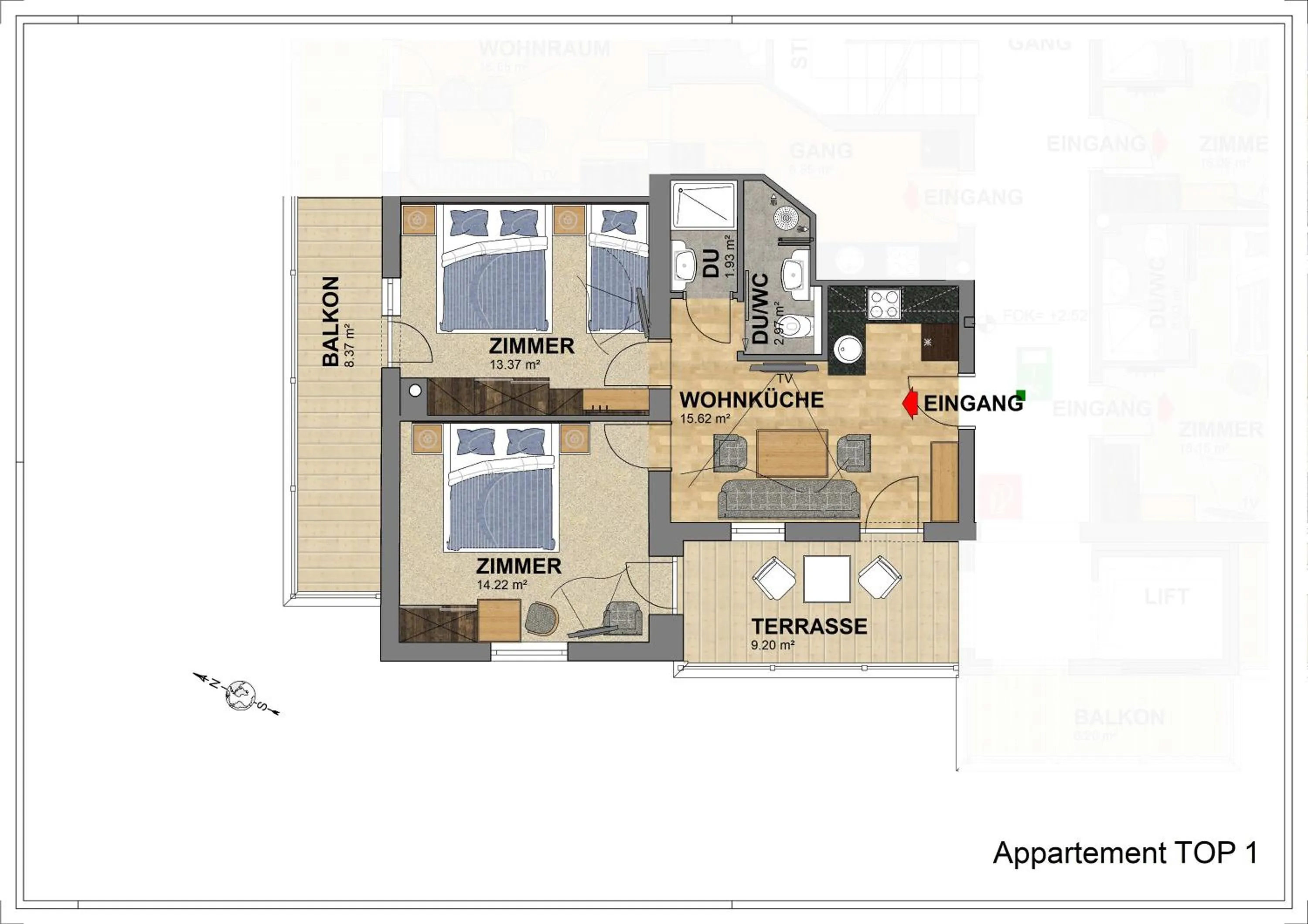 Floor plan in Hotel Garni Schönblick
