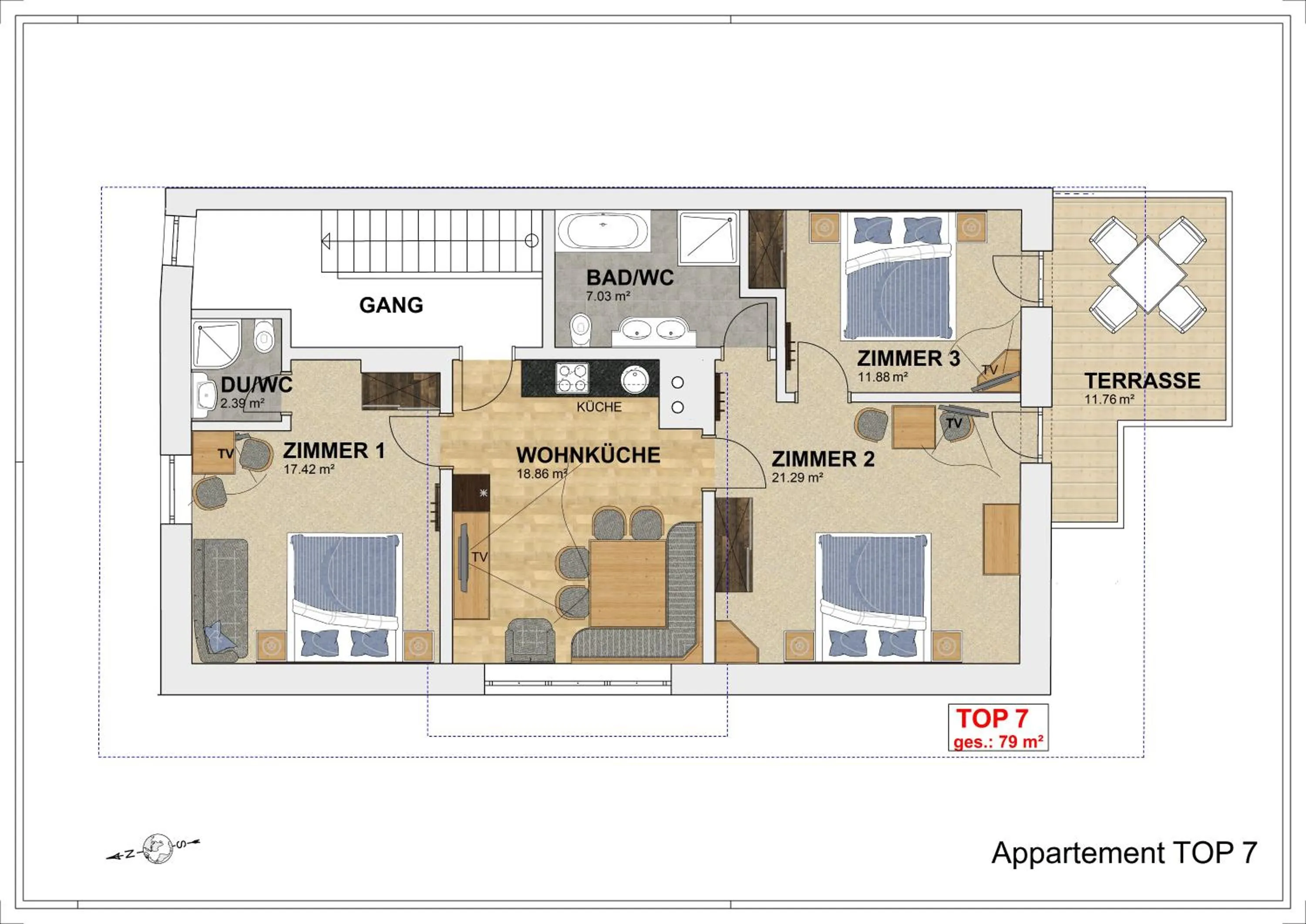 Floor plan in Hotel Garni Schönblick