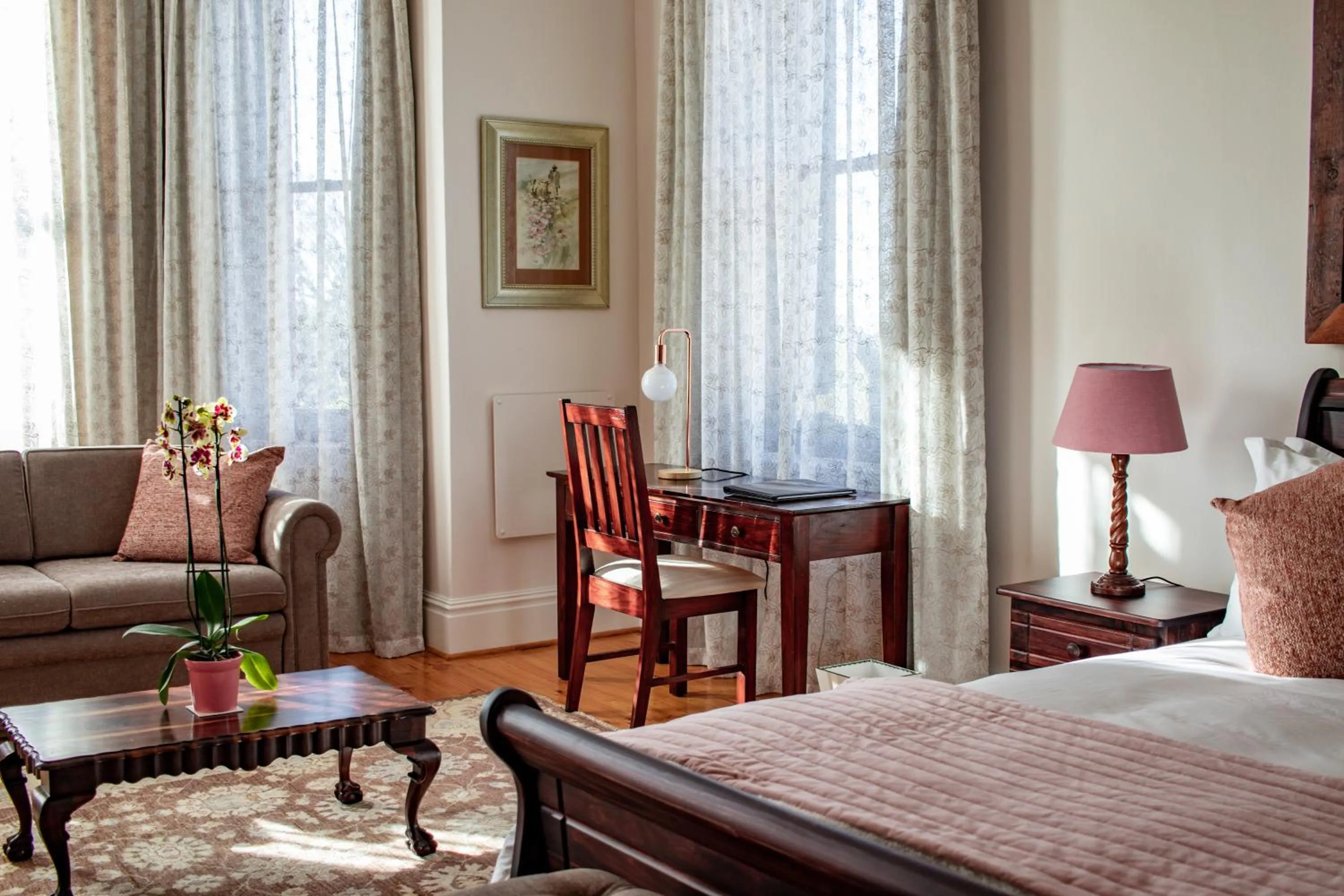 Bed in Carmichael House Boutique Hotel