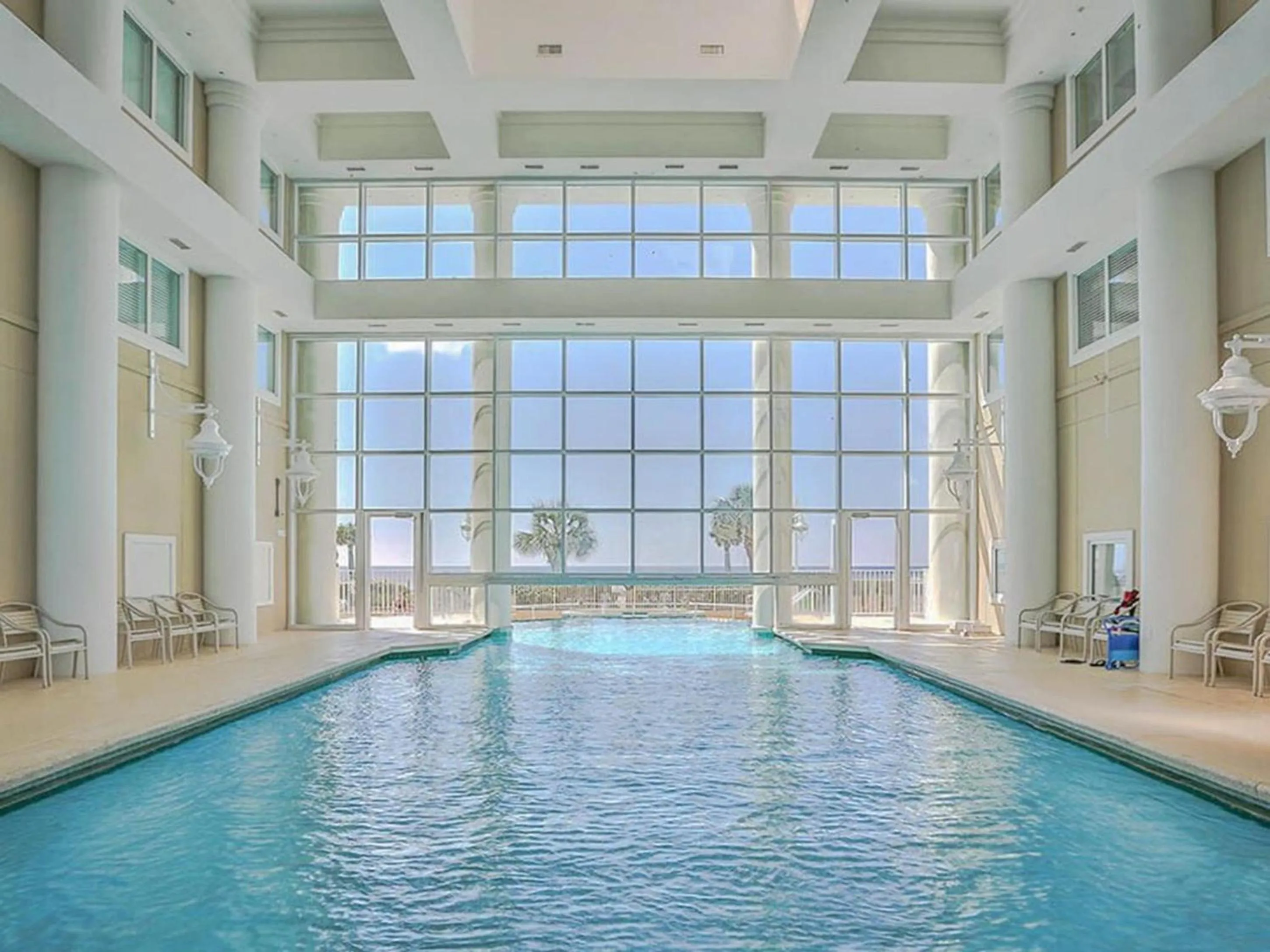 Patio in Majestic Sun Beach Resort by Panhandle Getaways