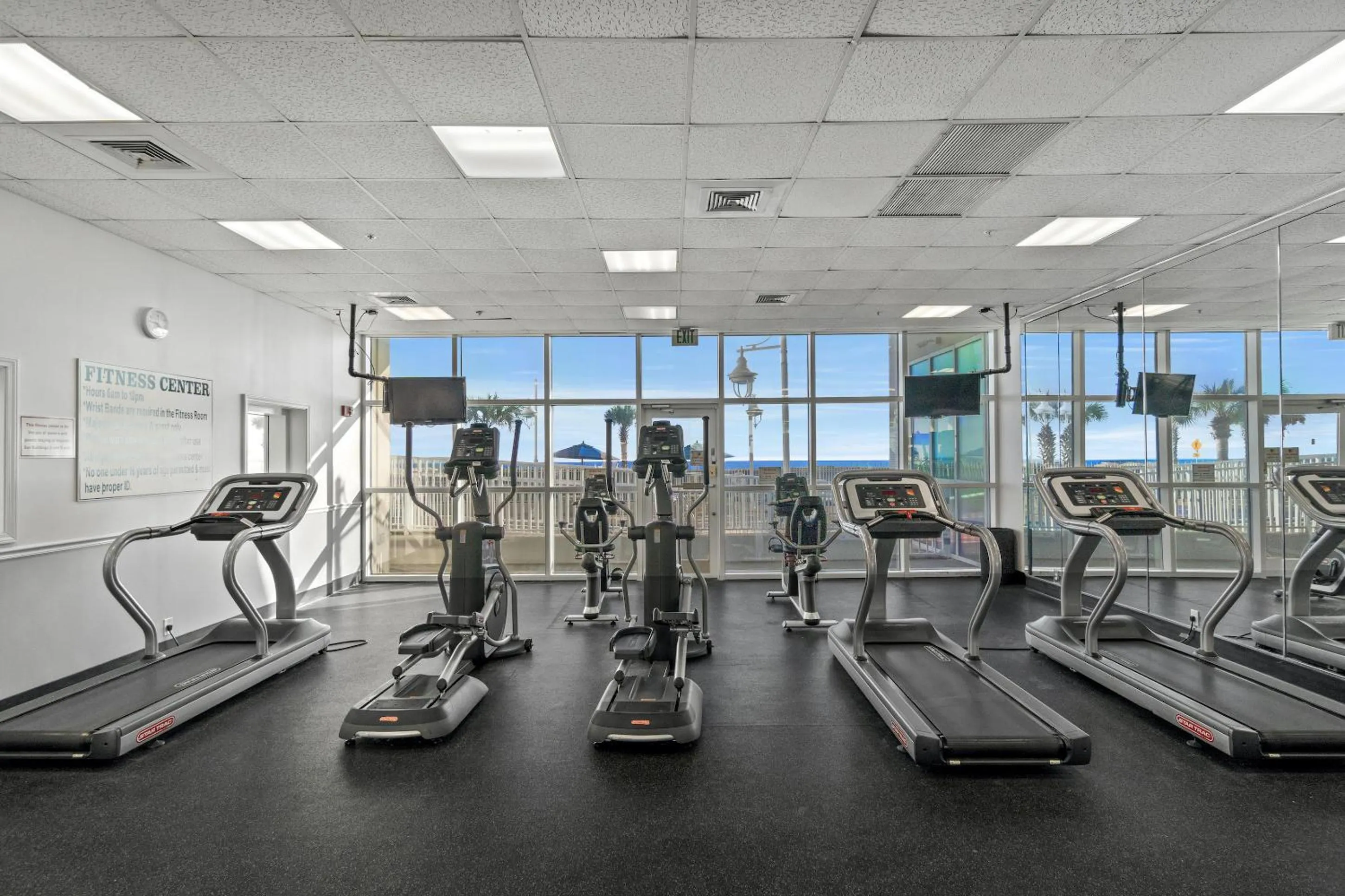 Fitness centre/facilities in Majestic Sun Beach Resort by Panhandle Getaways