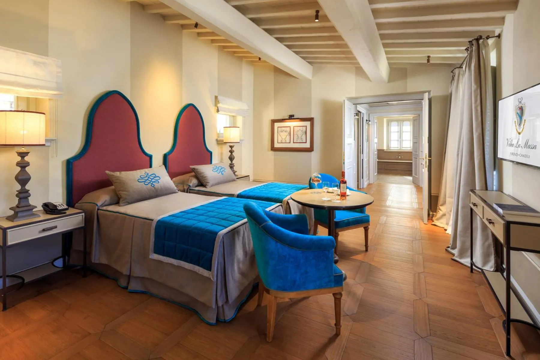 Bedroom, Bed in Villa La Massa