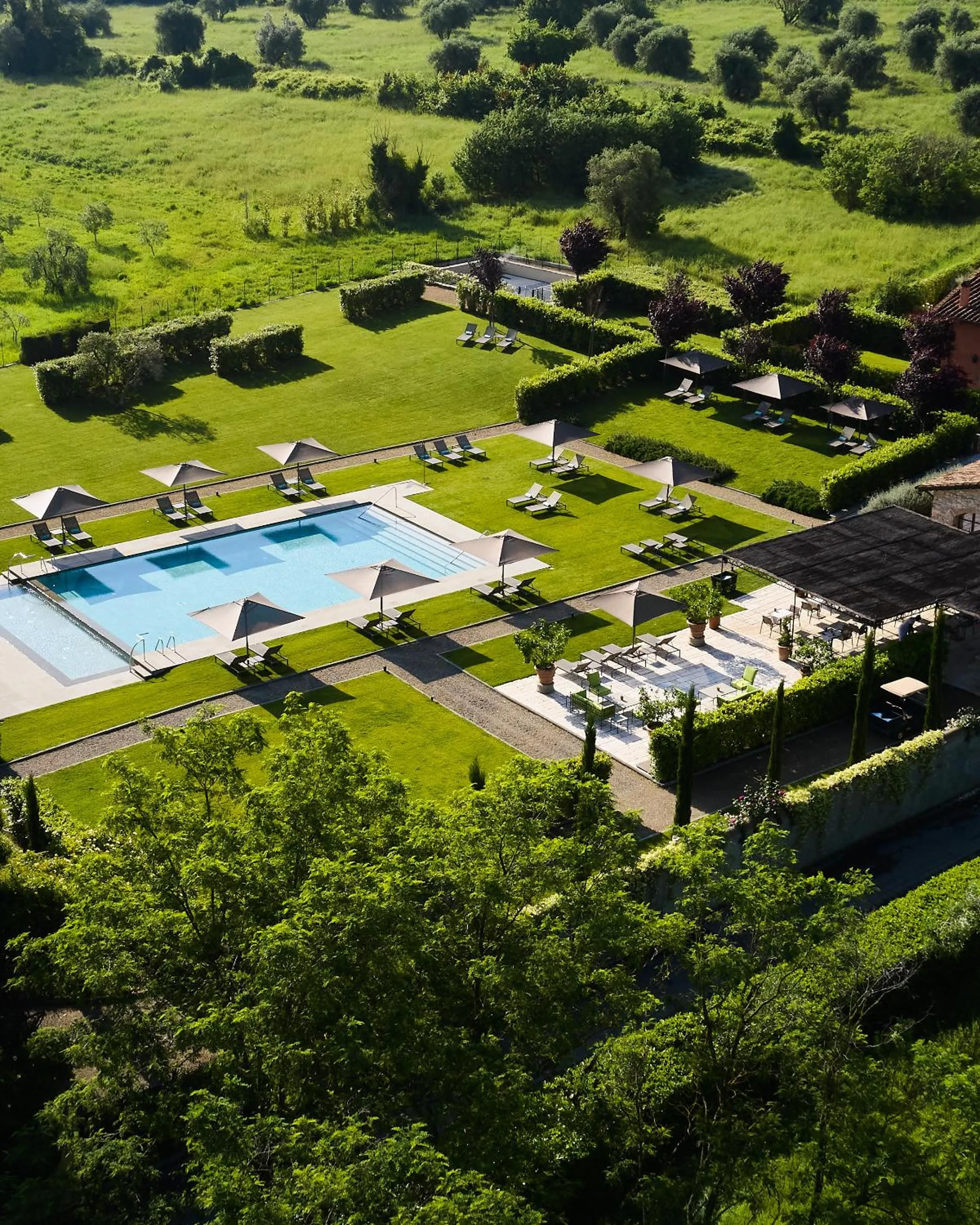 Pool view in Villa La Massa