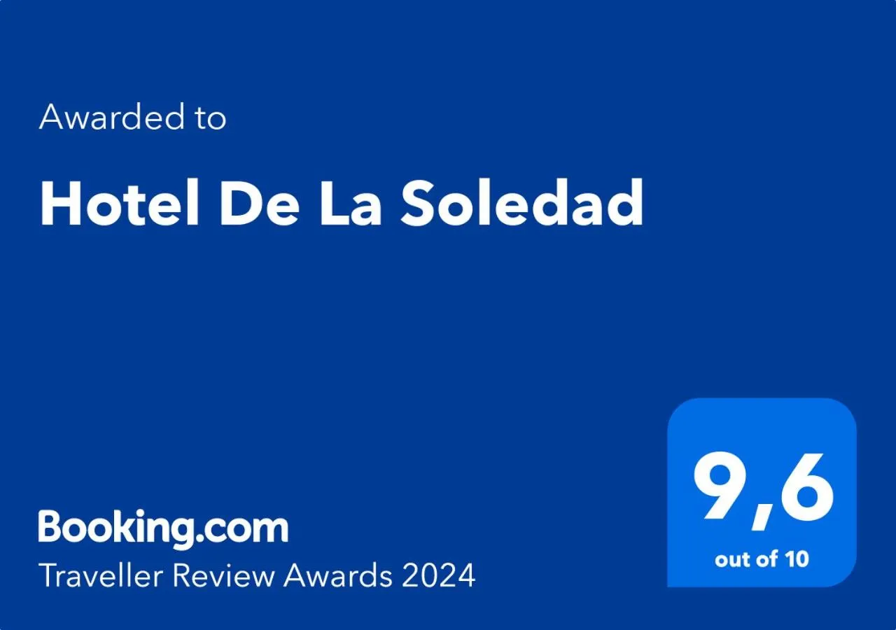 Certificate/Award in Hotel De La Soledad
