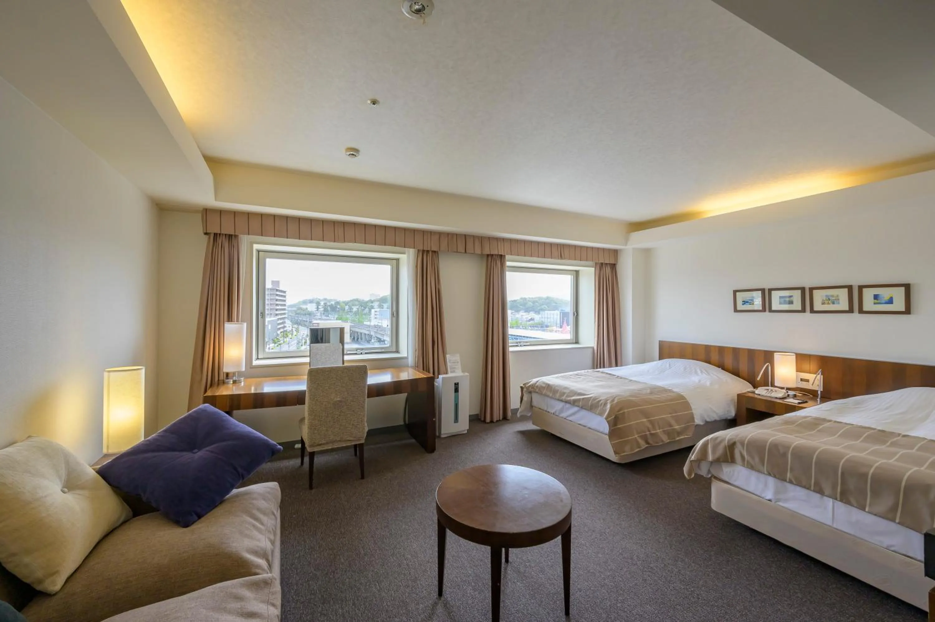 Bed in Twin Leaves Hotel Izumo