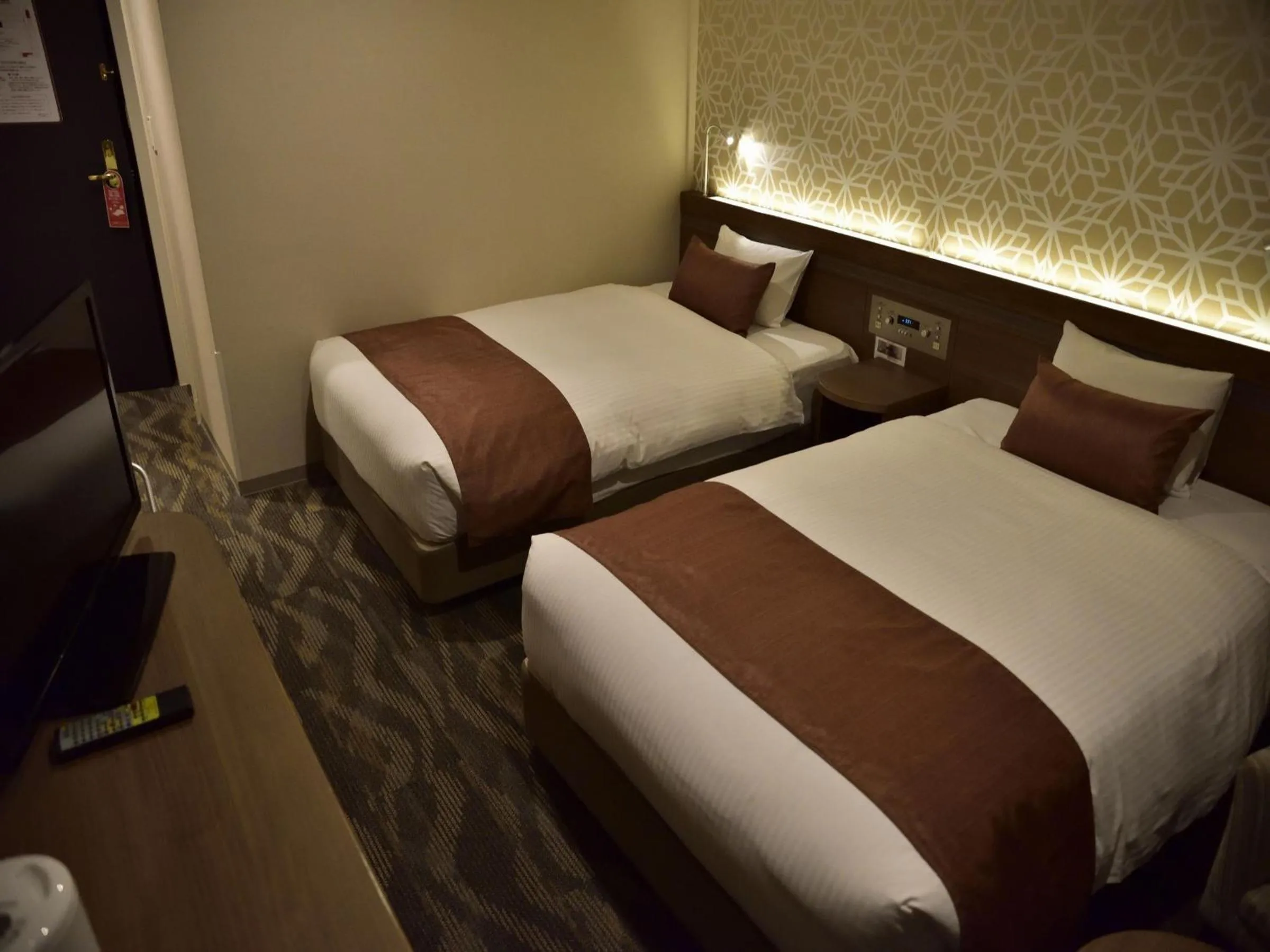 Decorative detail, Bed in Hotel Fukuoka Garden Palace