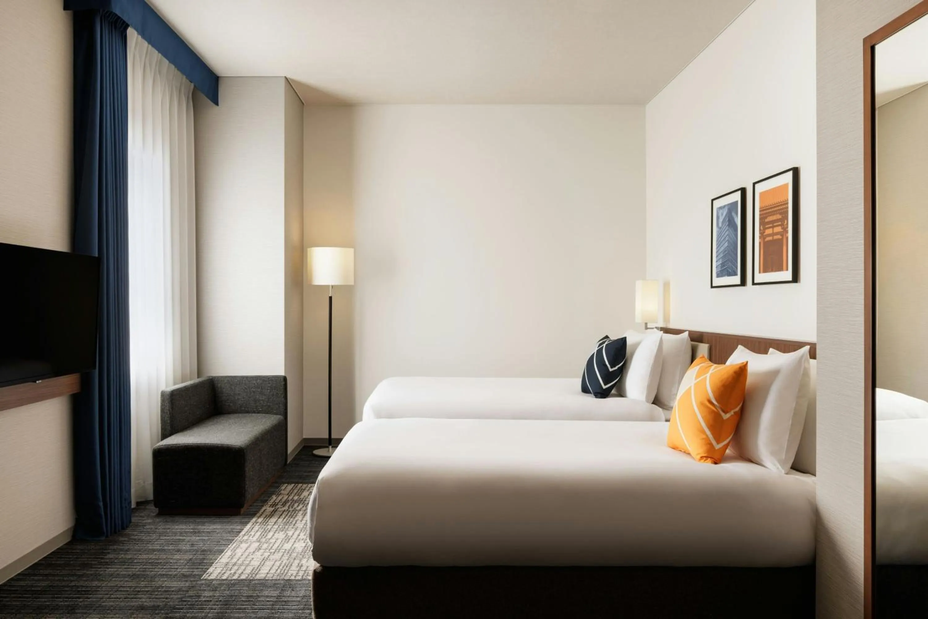 Photo of the whole room, Bed in Four Points Flex by Sheraton Fukuoka Hakata