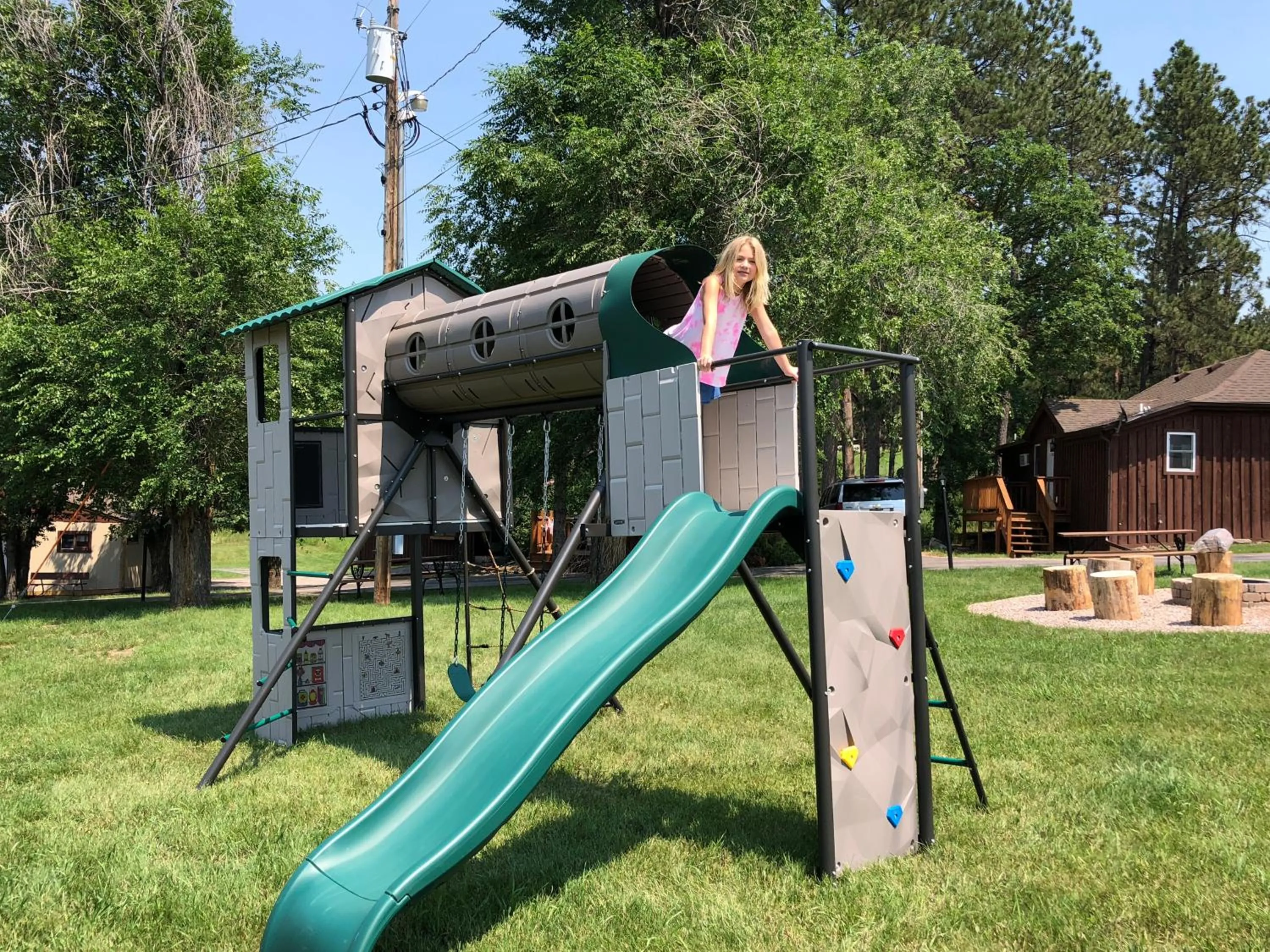 Children play ground in Rockerville Lodge & Cabins