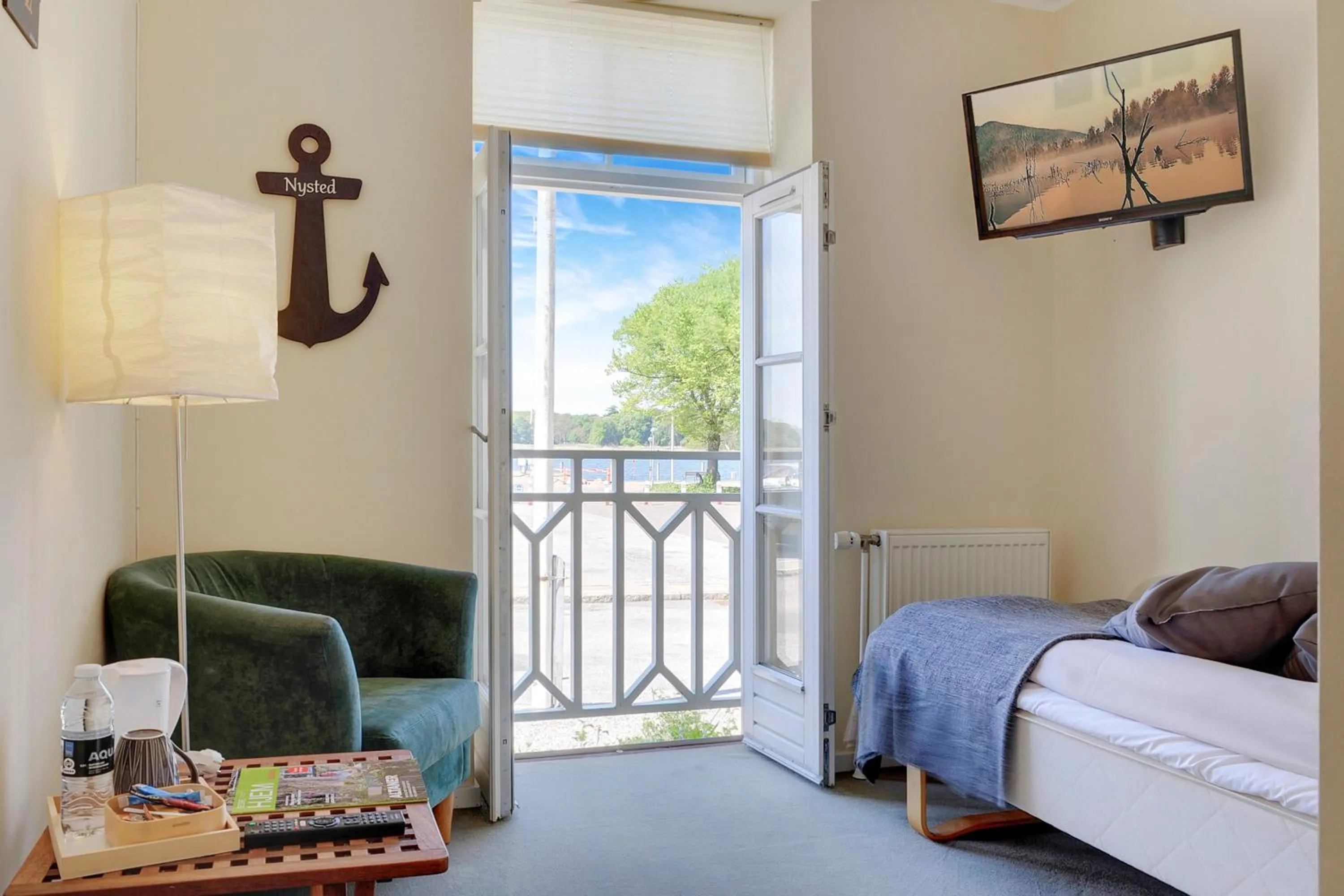 Bedroom, Bed in Hotel Nysted Havn