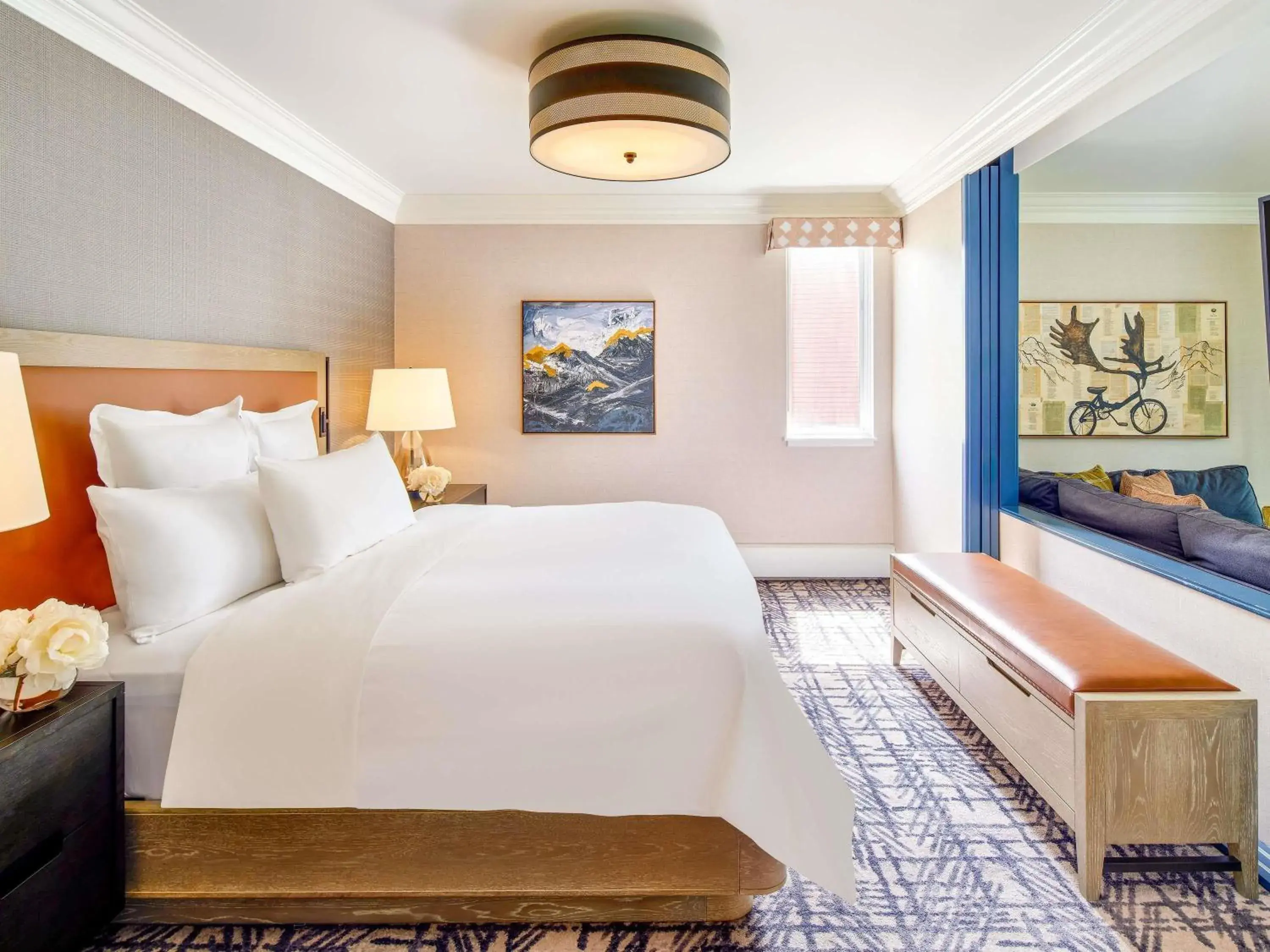 Luxury Lakefront Double Suite with Living Room and Terrace - Partial Lake View in Fairmont Jasper Park Lodge Luxury Lakefront Double Suite with Living Room and Terrace - Partial Lake View in Fairmont Jasper Park Lodge