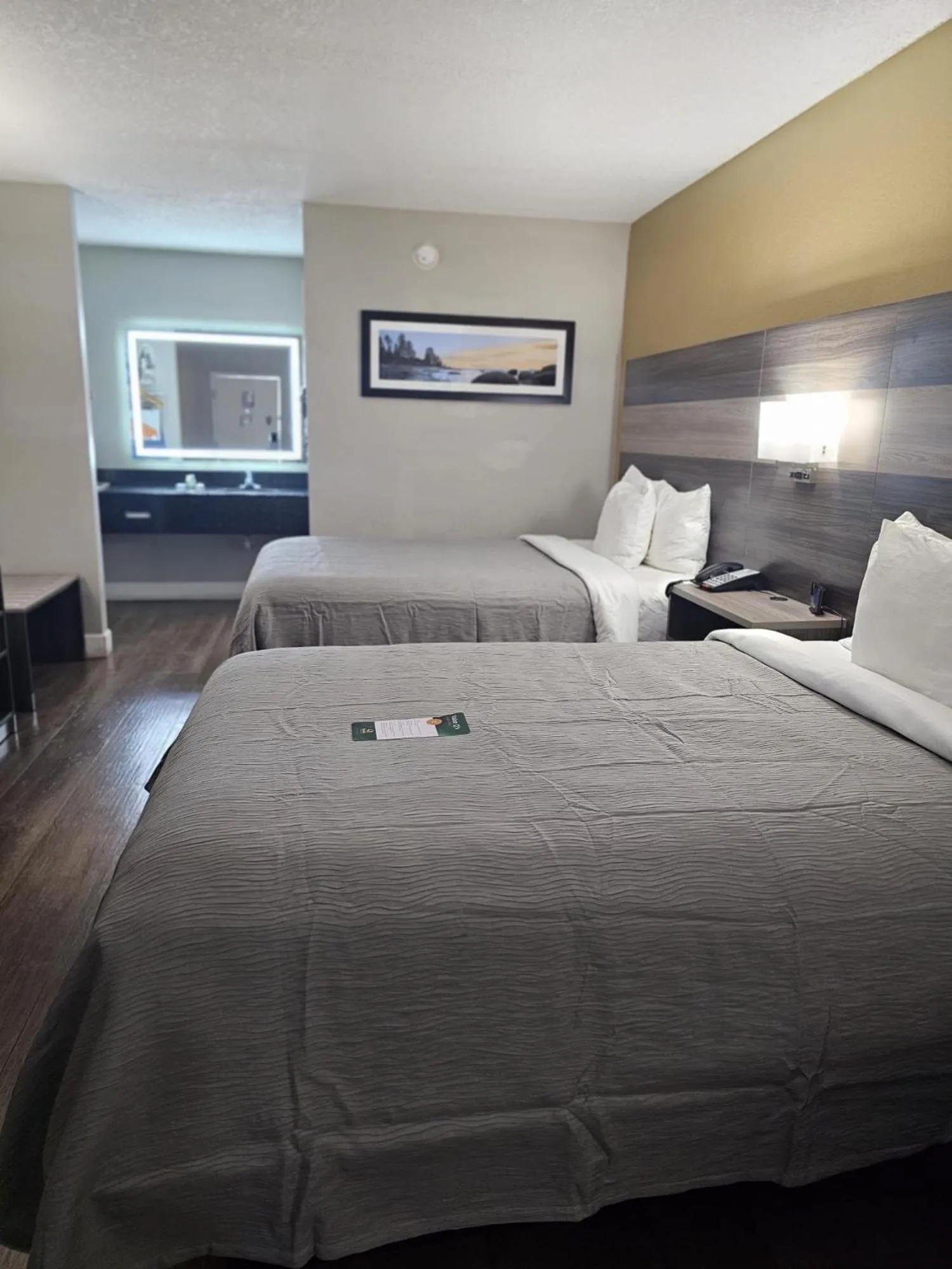 Bed in Quality Inn near Blue Spring