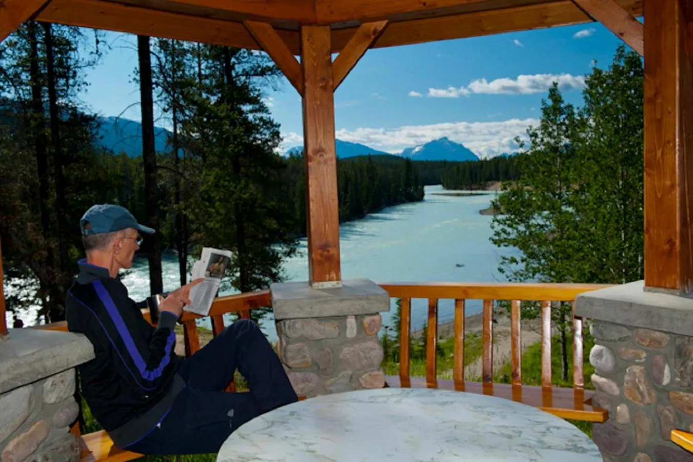 People in Jasper House Bungalows
