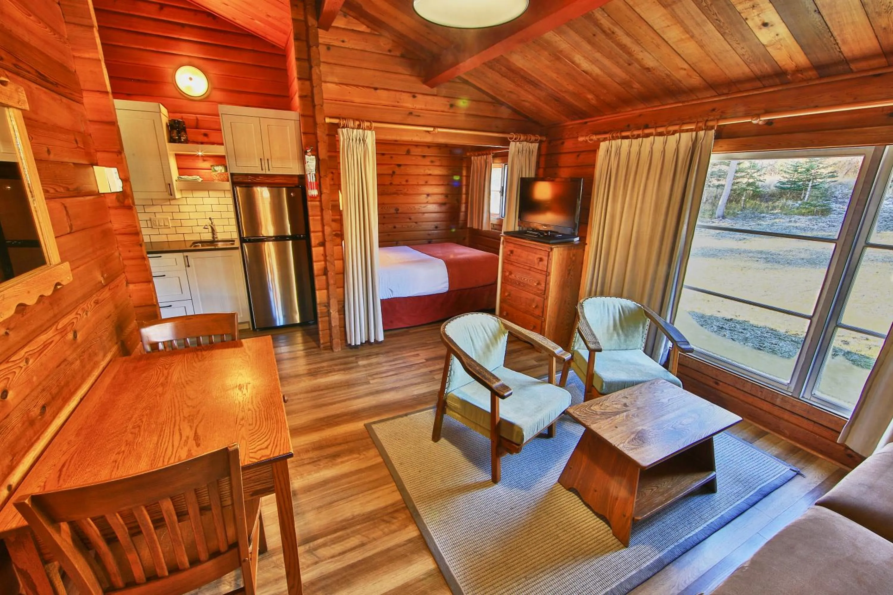 Living room in Jasper House Bungalows