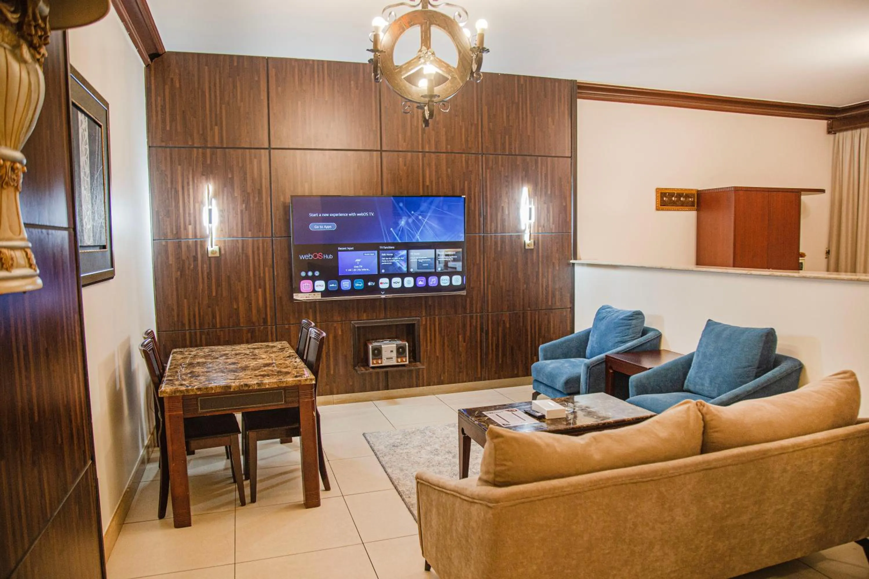 Living room in أورانس العالمية - Orans Suites