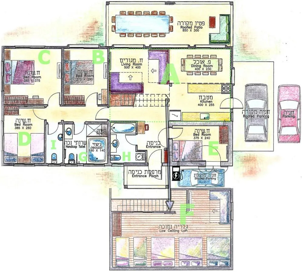 Floor plan in Ohn-Bar Guesthouse