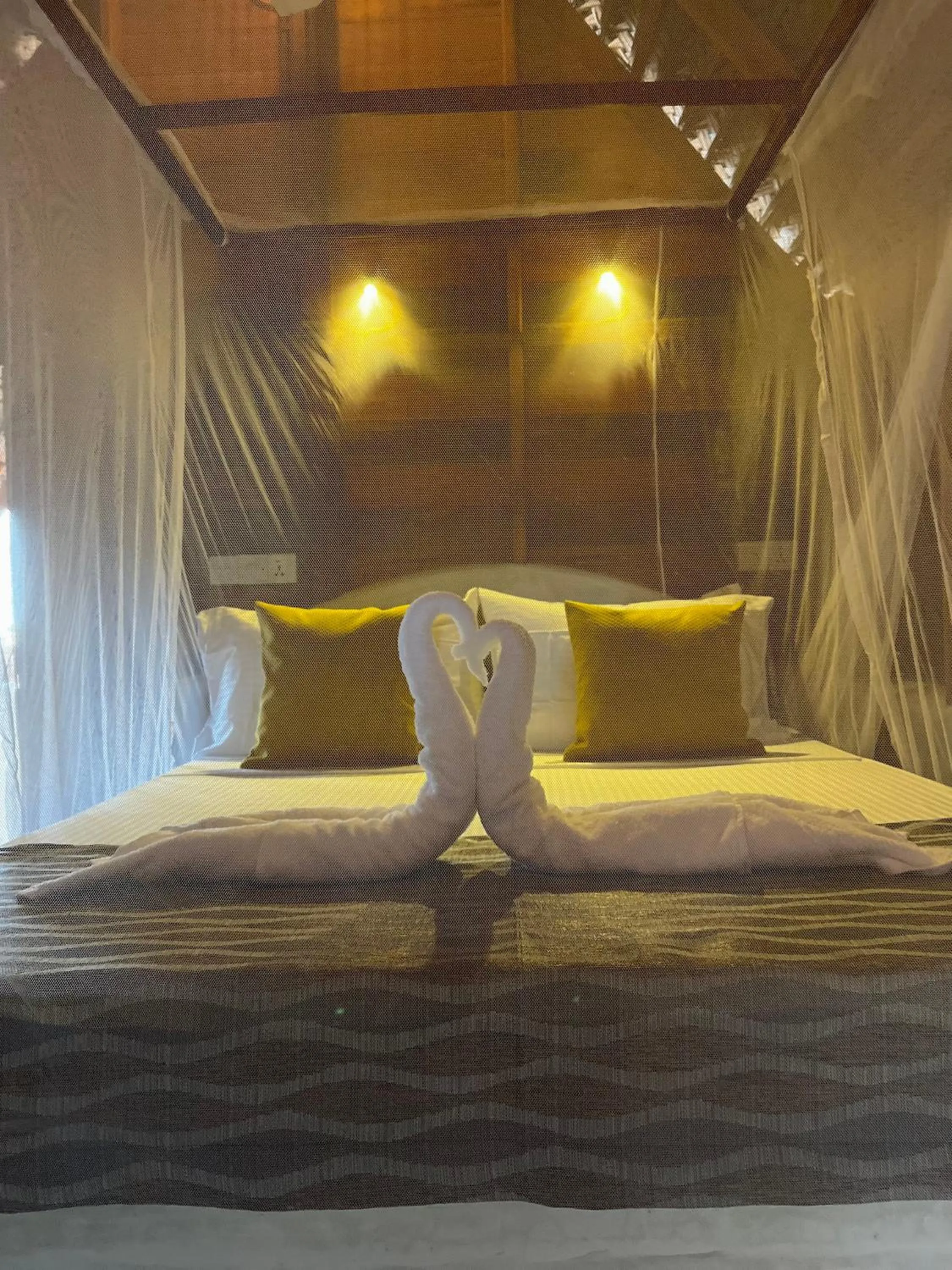 Bed in Windy Waves Beach Nature Resort & Kite School