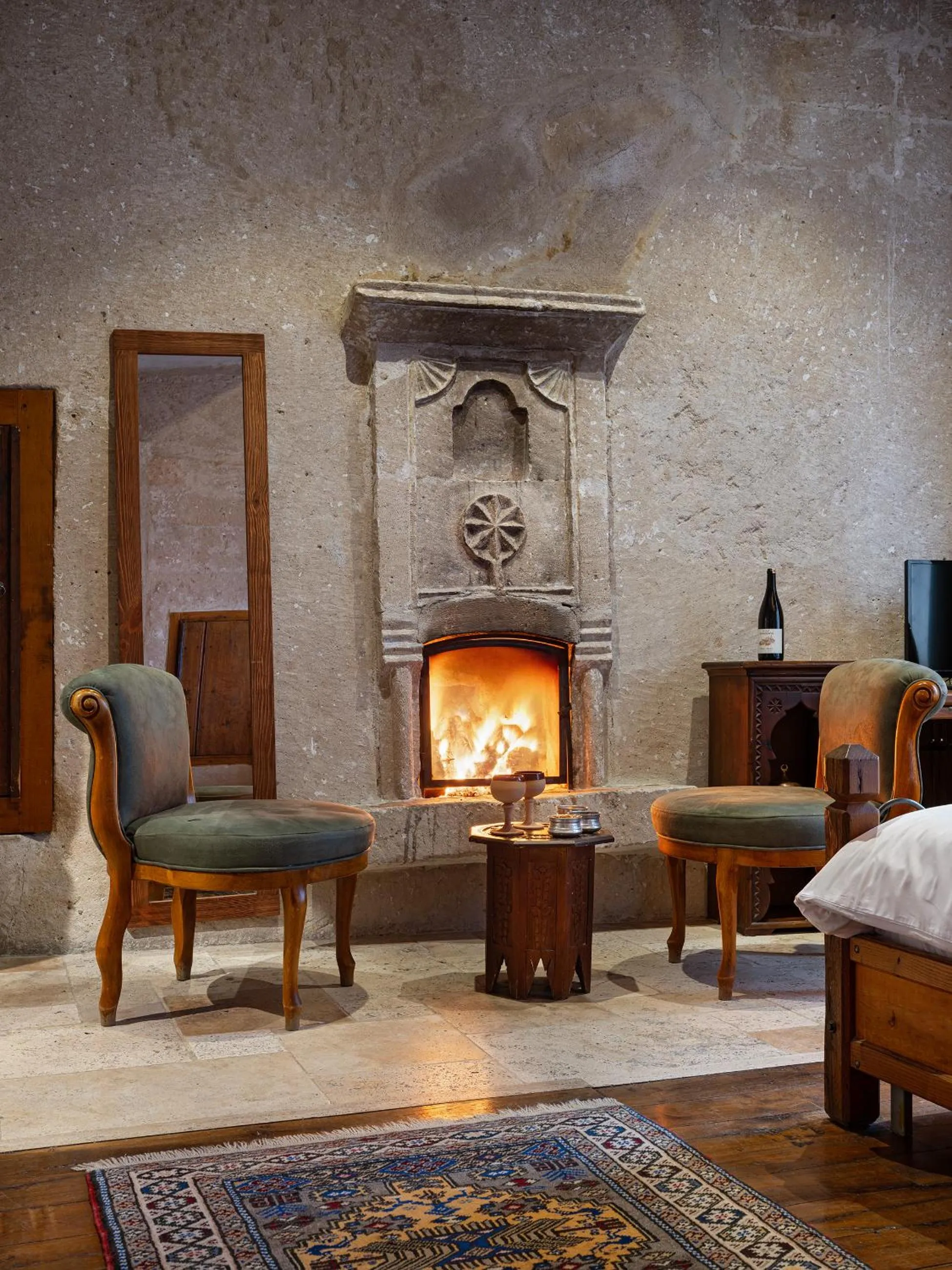 Living room in Kelebek Cave Hotel