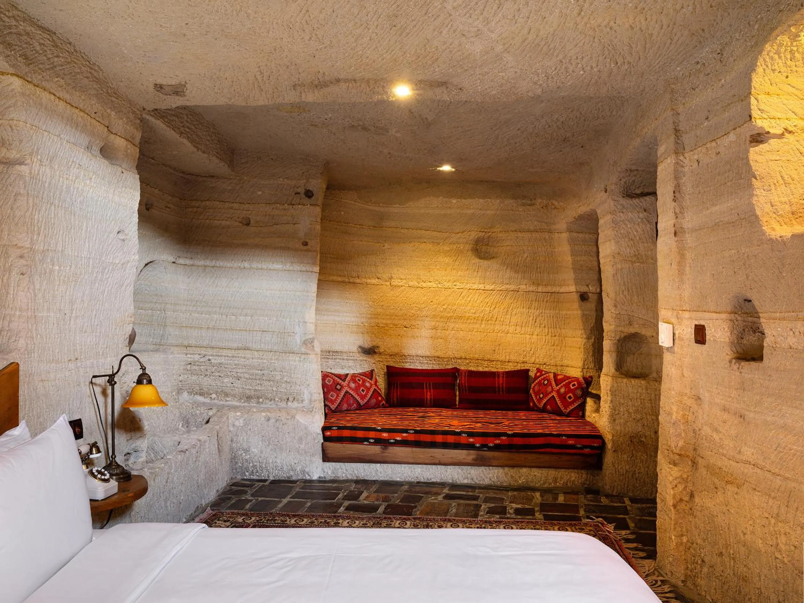 Seating area, Bed in Kelebek Cave Hotel