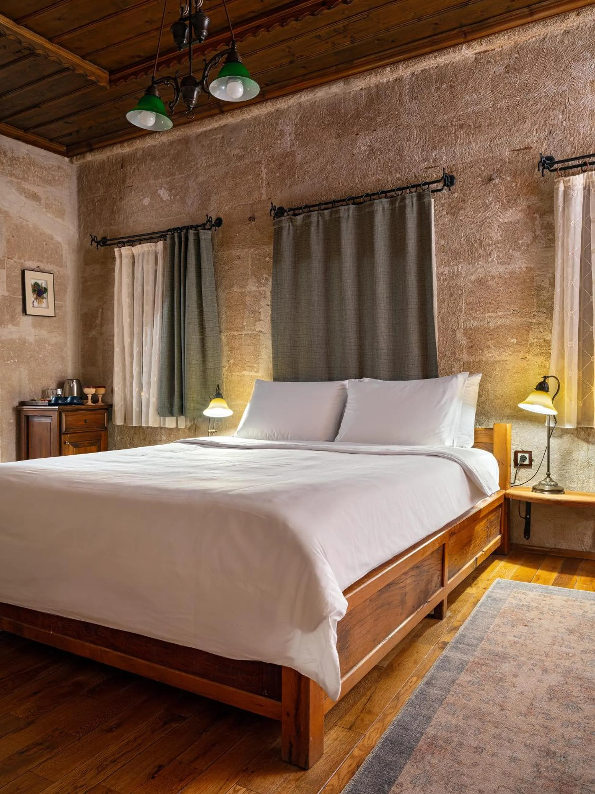 Bed in Kelebek Cave Hotel