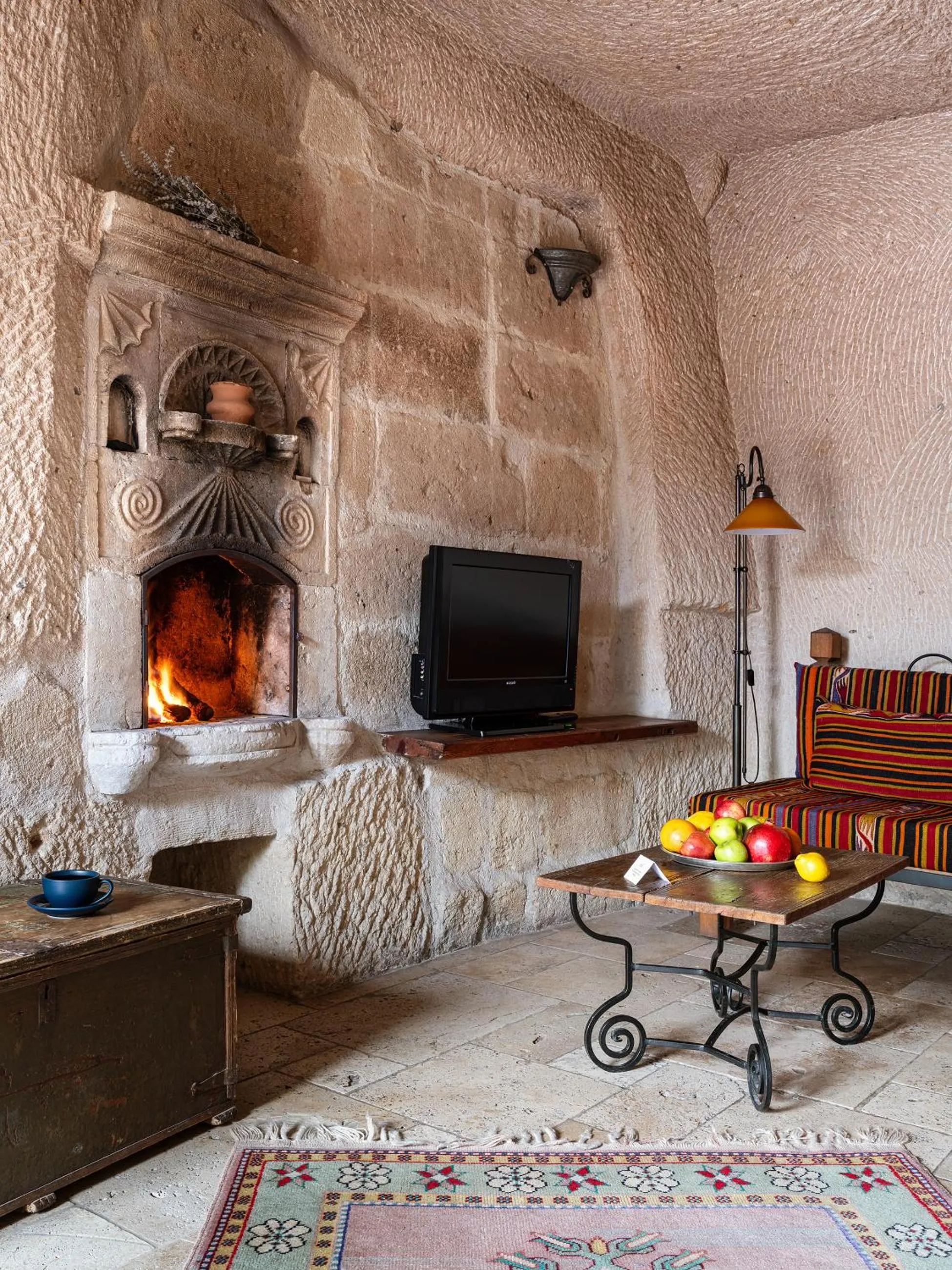 Seating area in Kelebek Cave Hotel