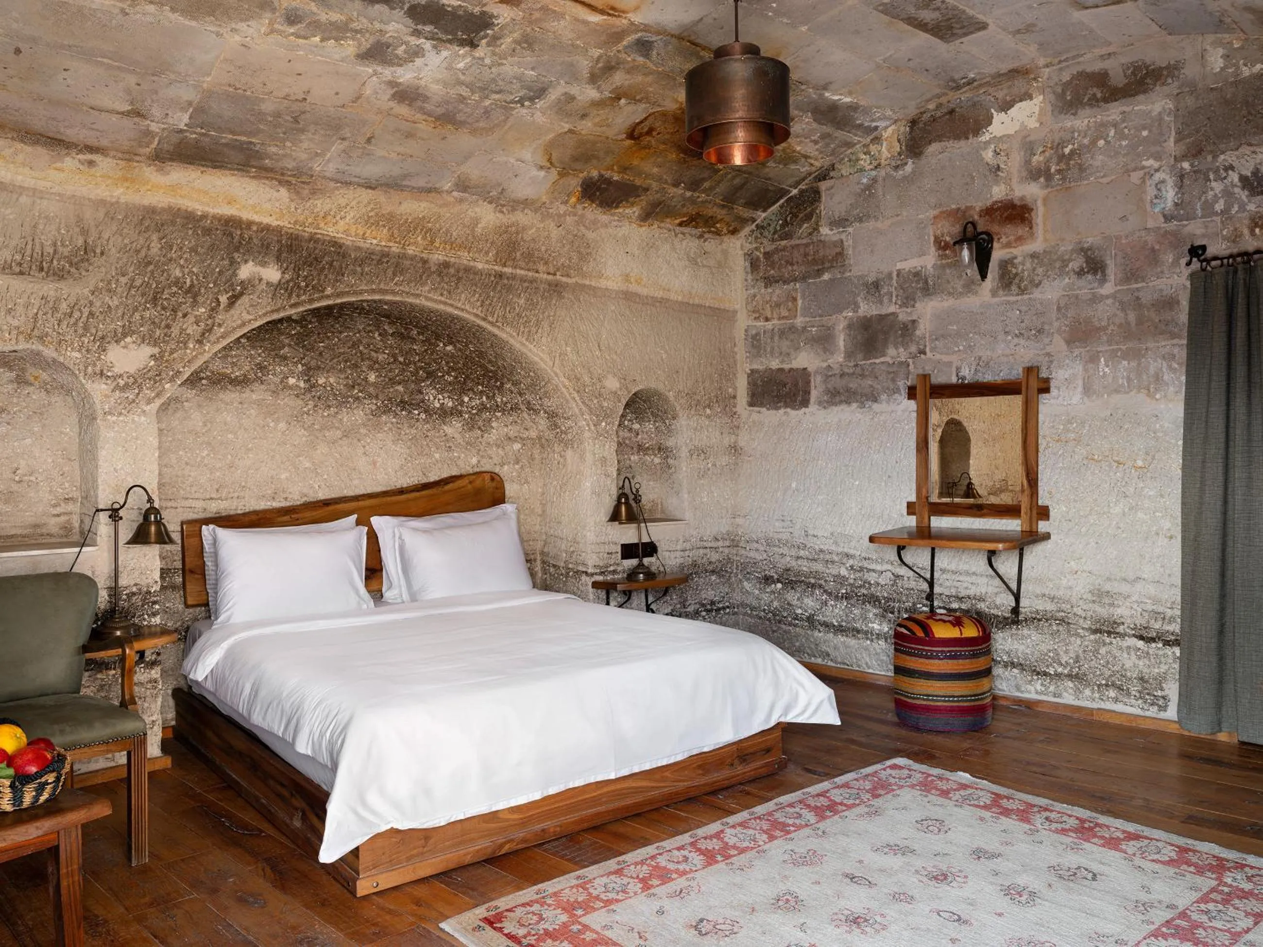Bed in Kelebek Cave Hotel