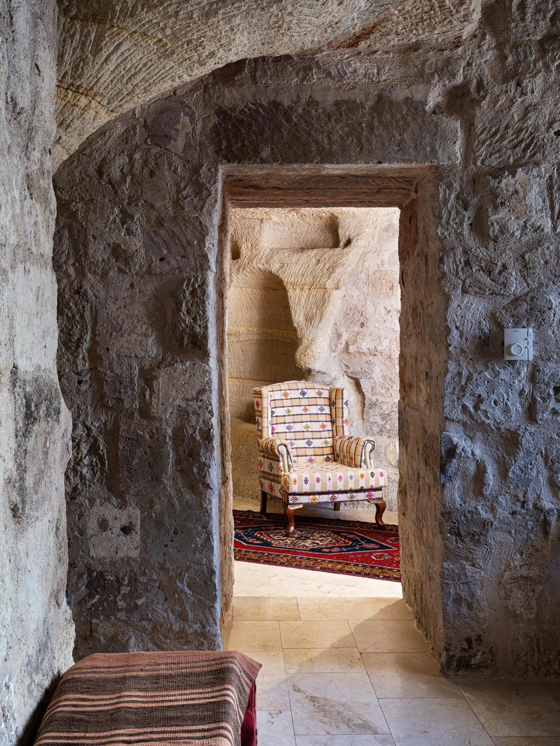 Seating area in Kelebek Cave Hotel