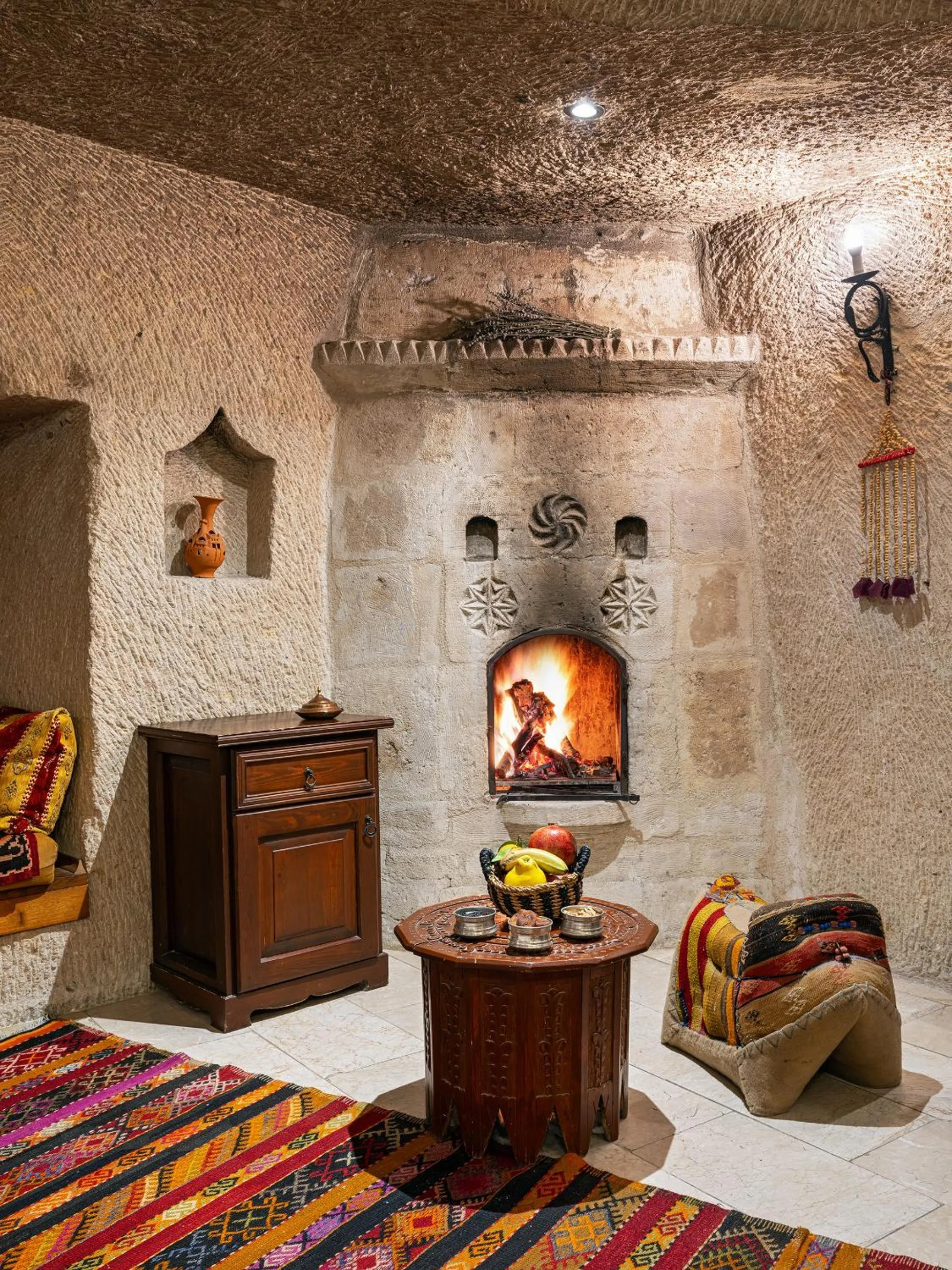 Seating area in Kelebek Cave Hotel