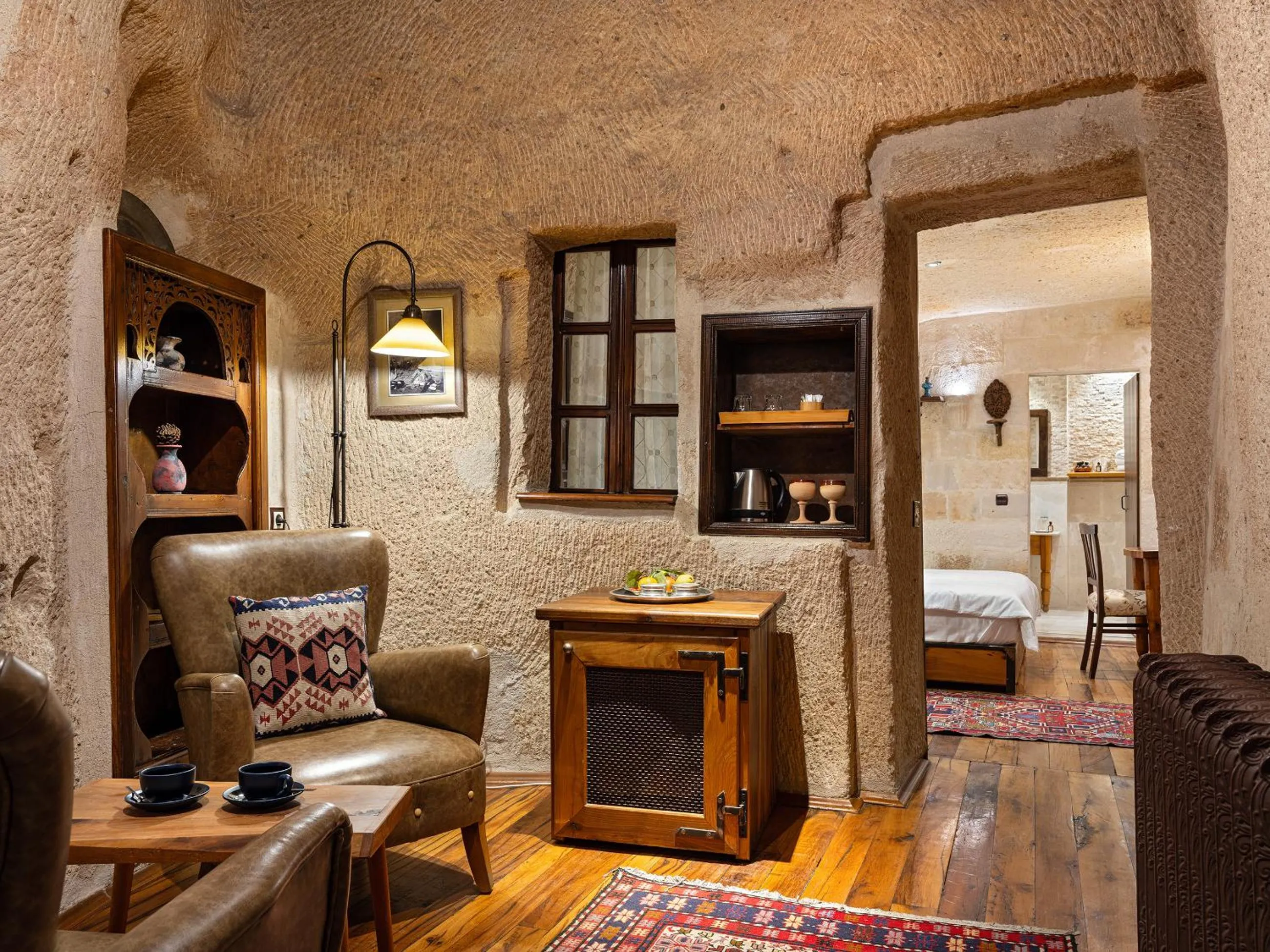 Bed in Kelebek Cave Hotel