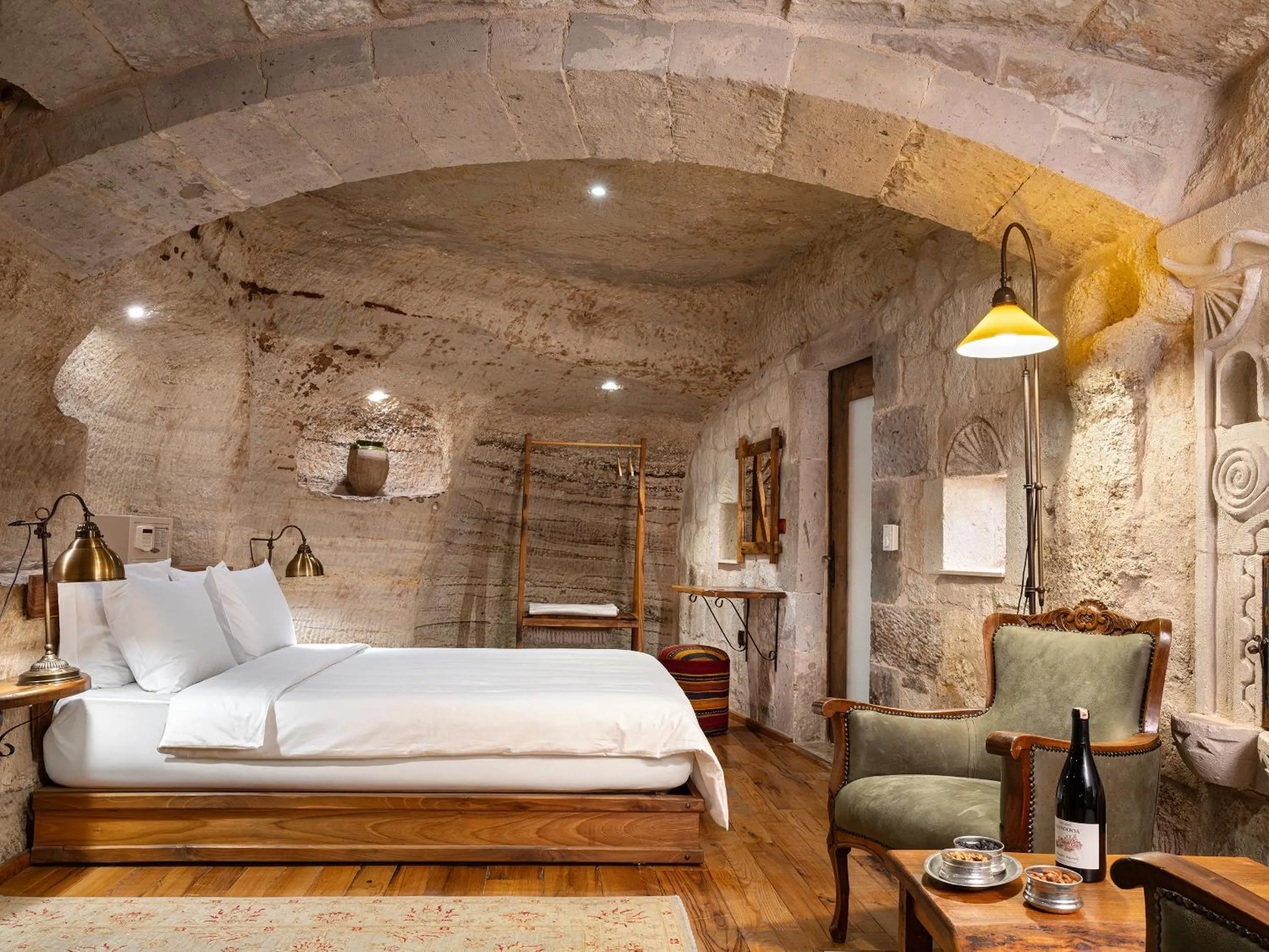 Bed in Kelebek Cave Hotel