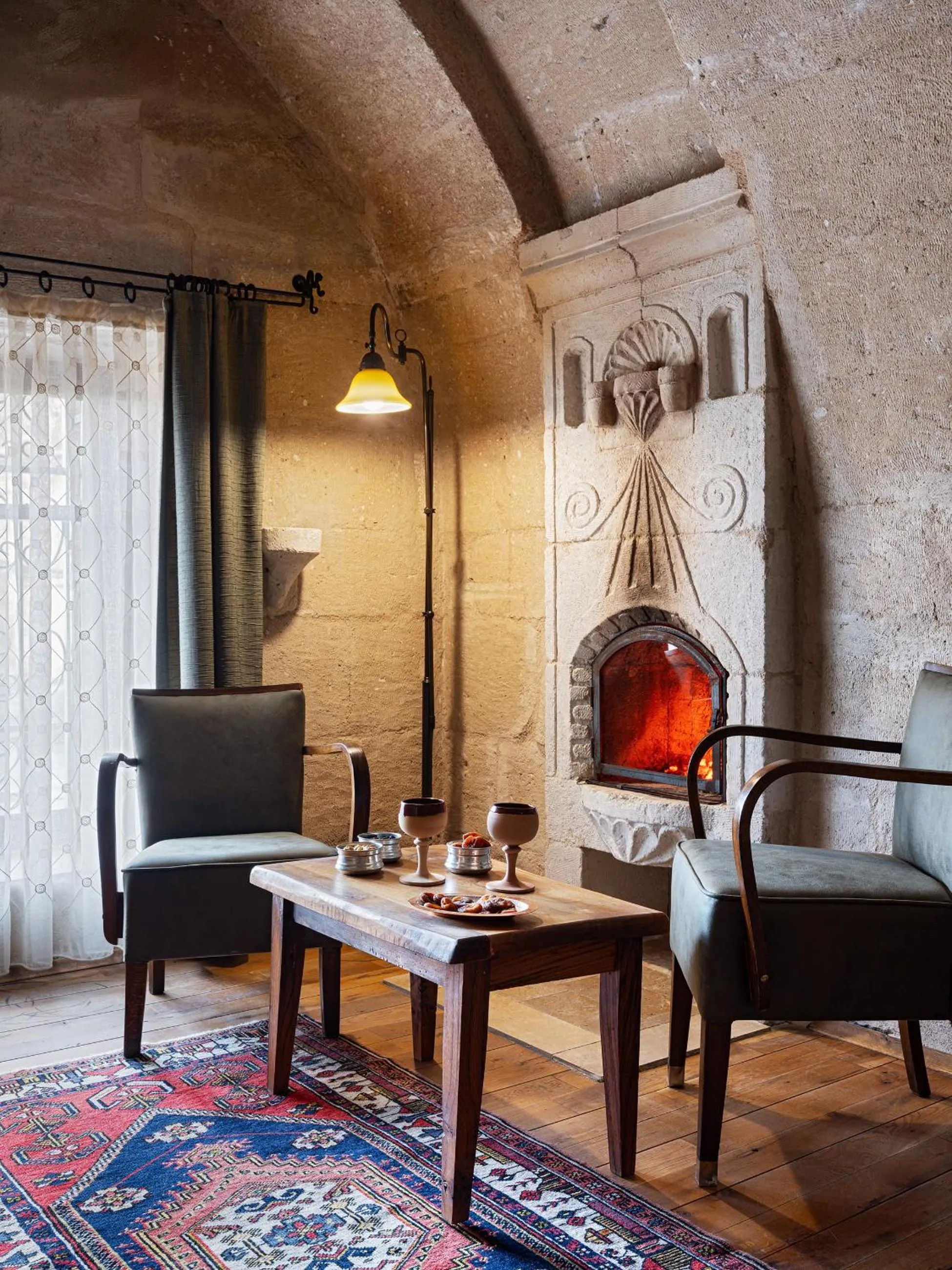 Seating area in Kelebek Cave Hotel