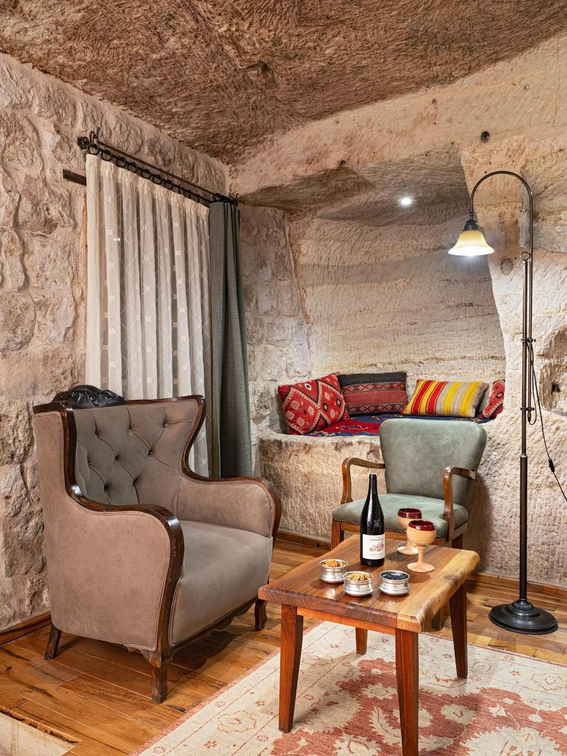 Living room in Kelebek Cave Hotel