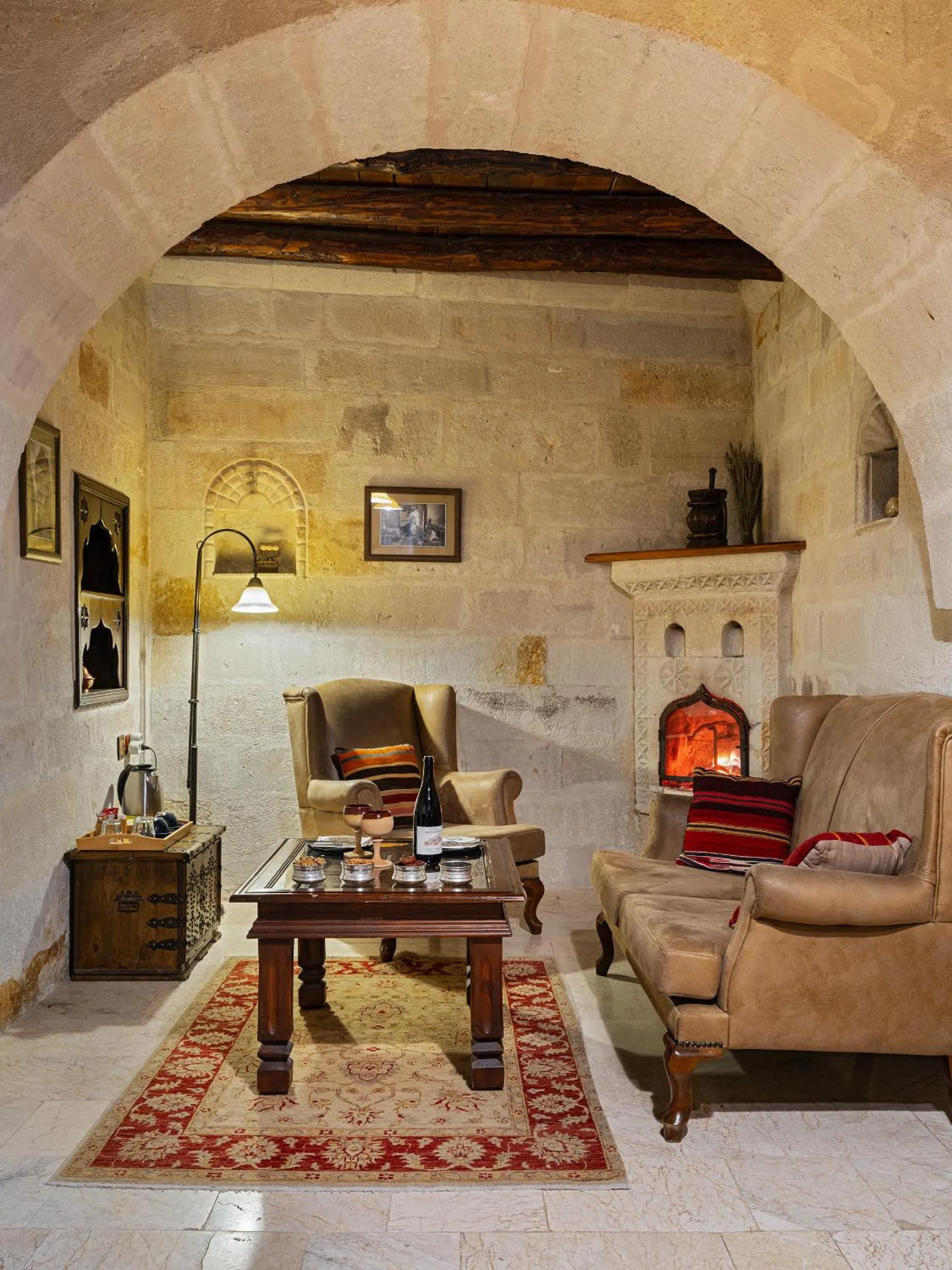 Living room in Kelebek Cave Hotel