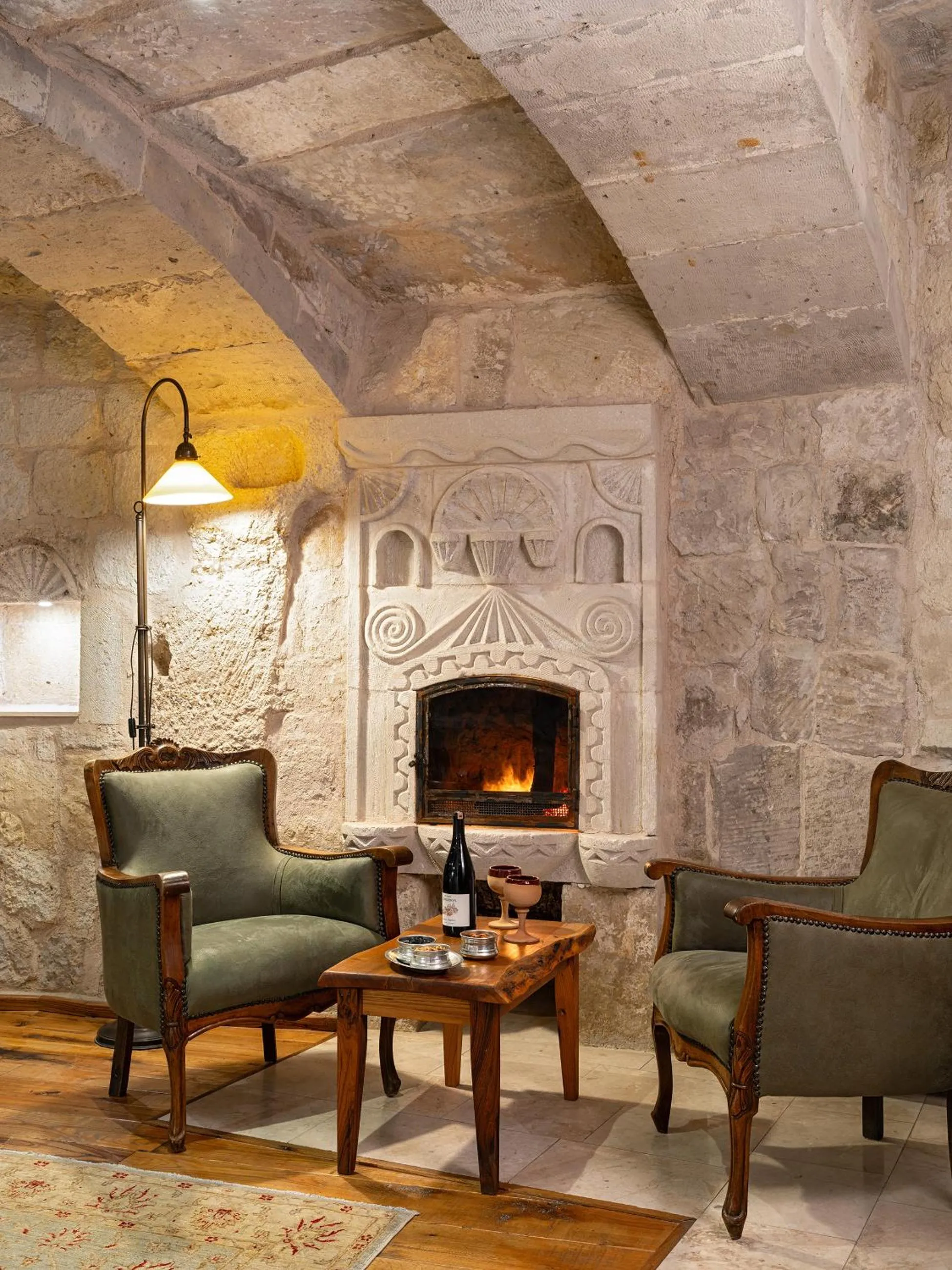 Seating area in Kelebek Cave Hotel