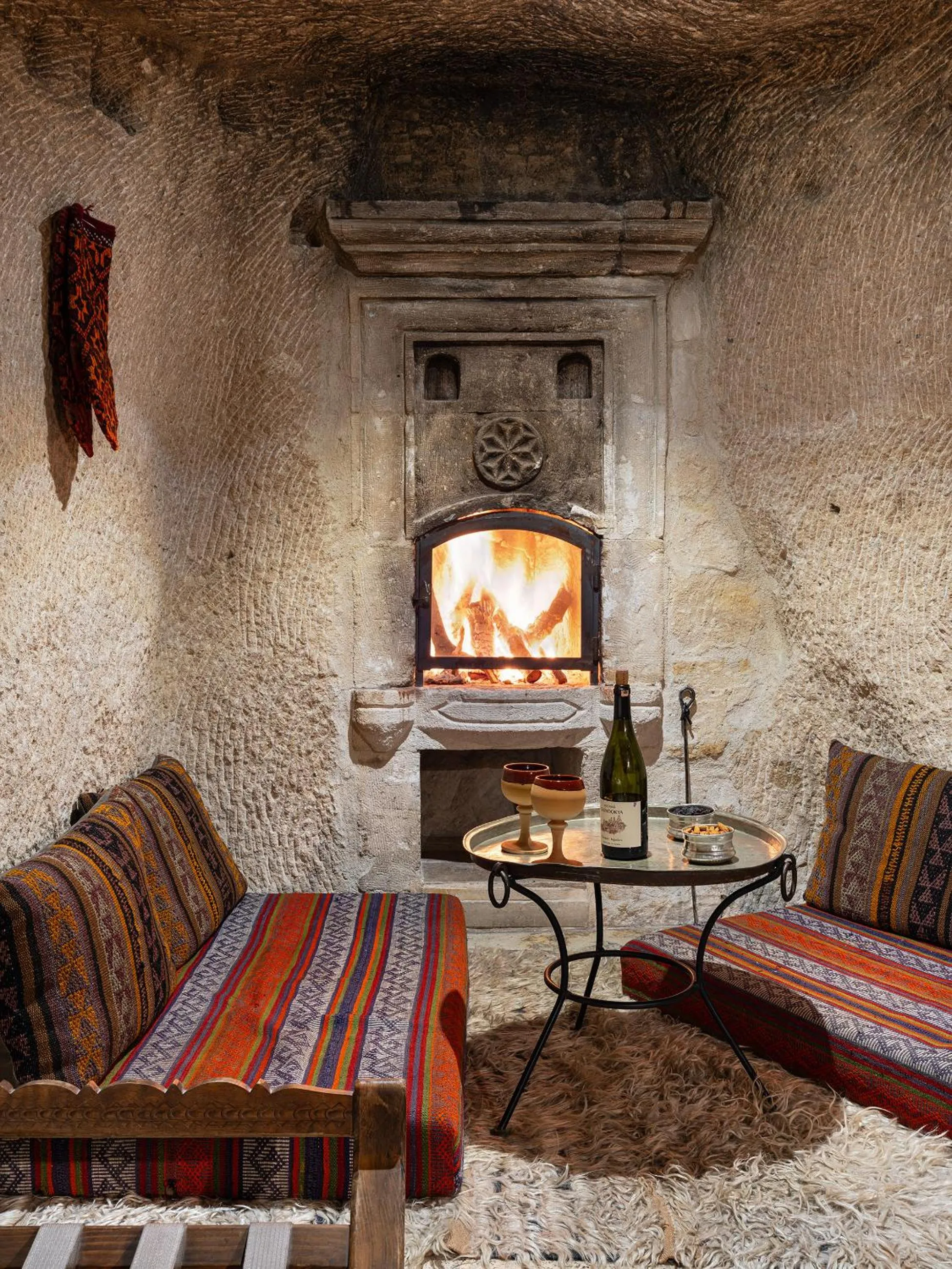Seating area in Kelebek Cave Hotel