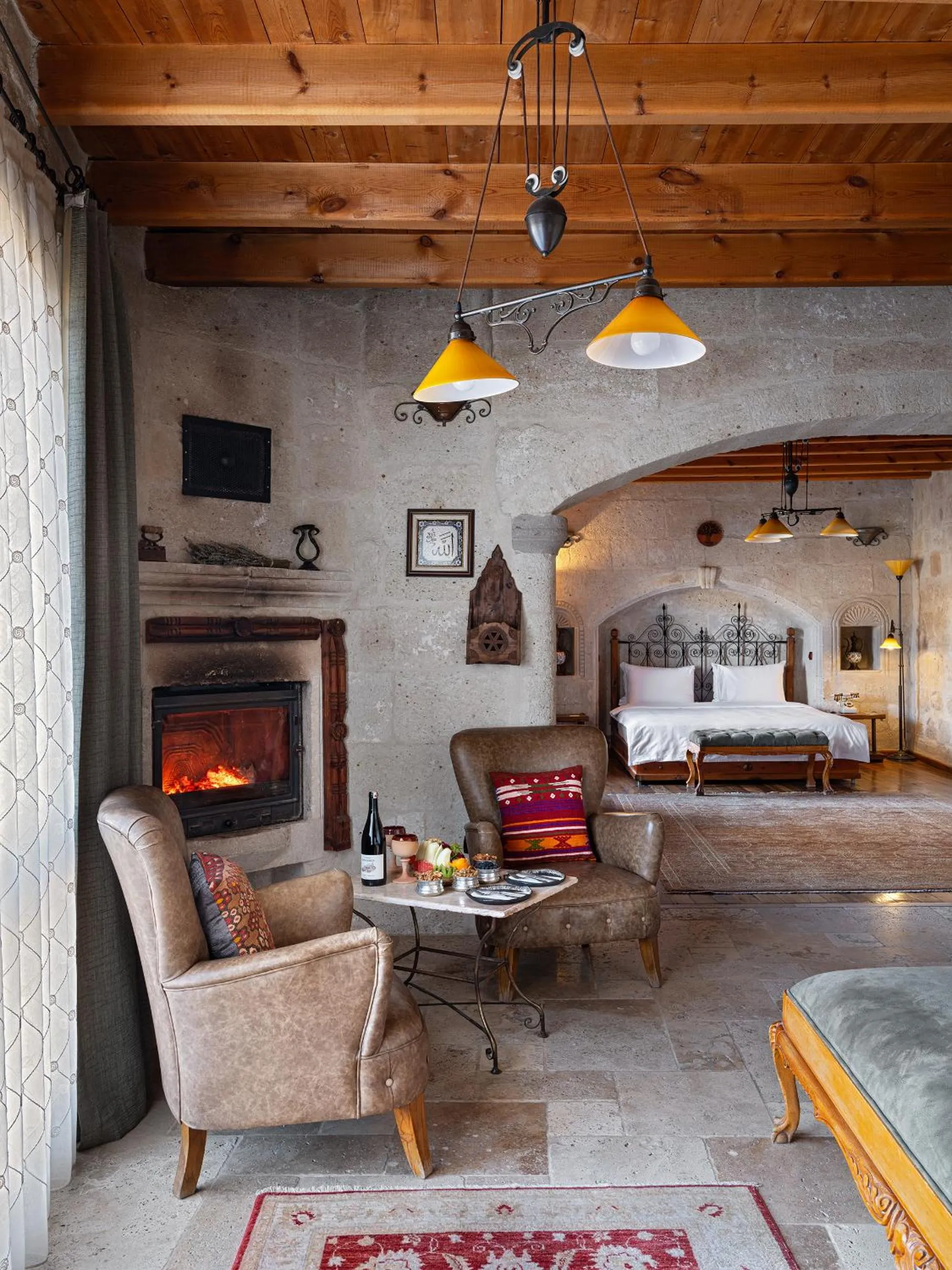 Seating area in Kelebek Cave Hotel