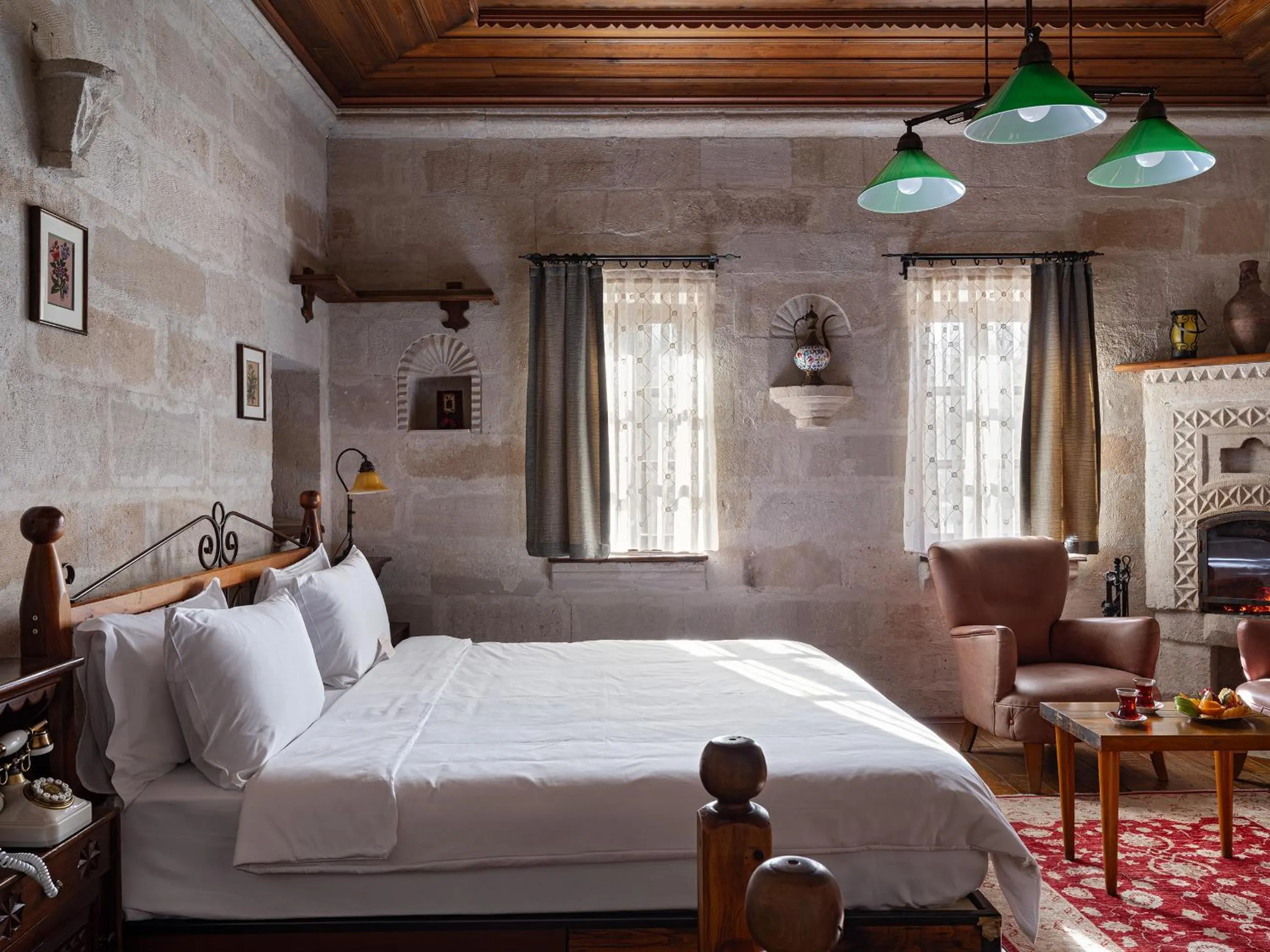 Bed in Kelebek Cave Hotel