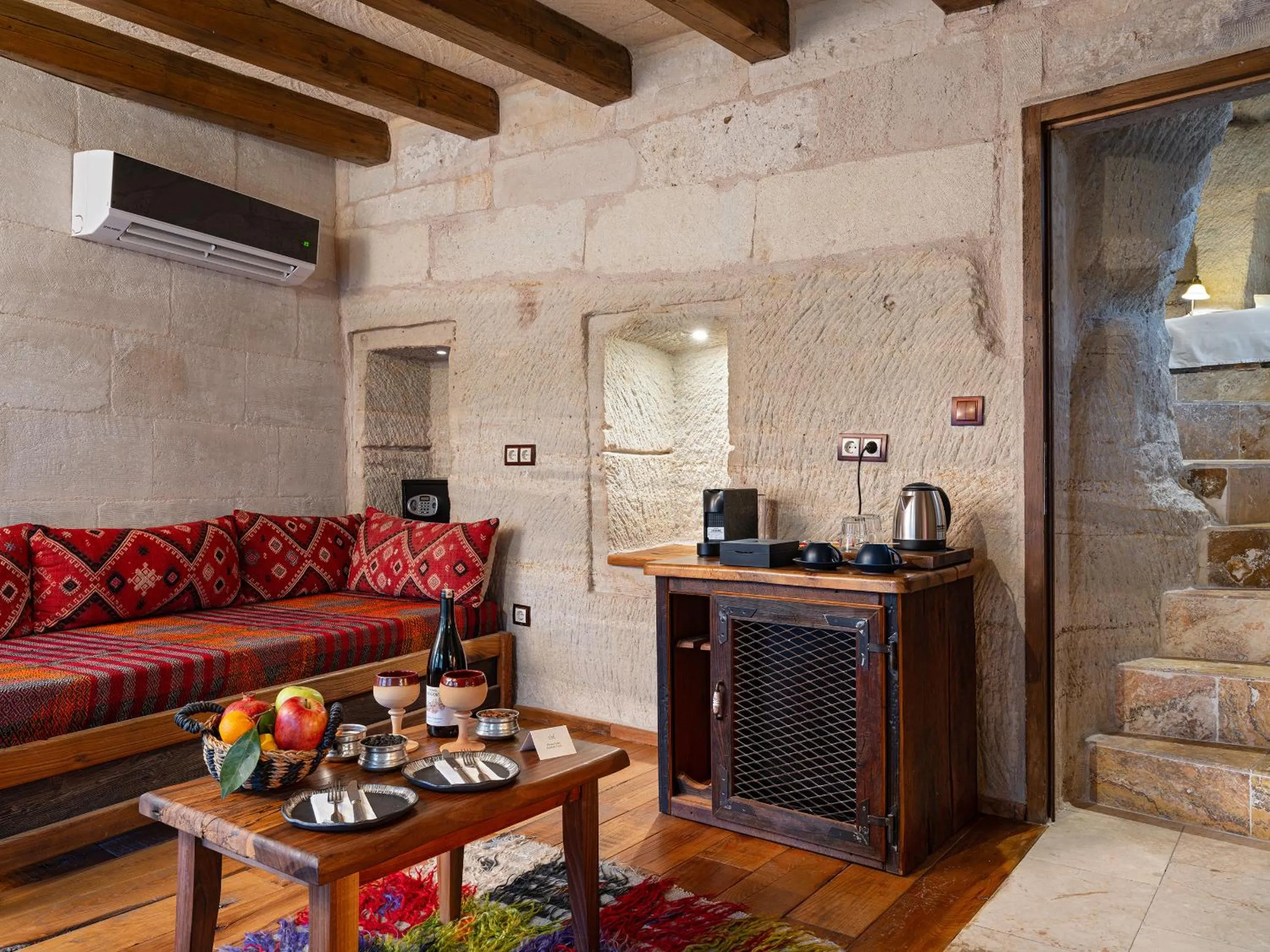 Living room in Kelebek Cave Hotel