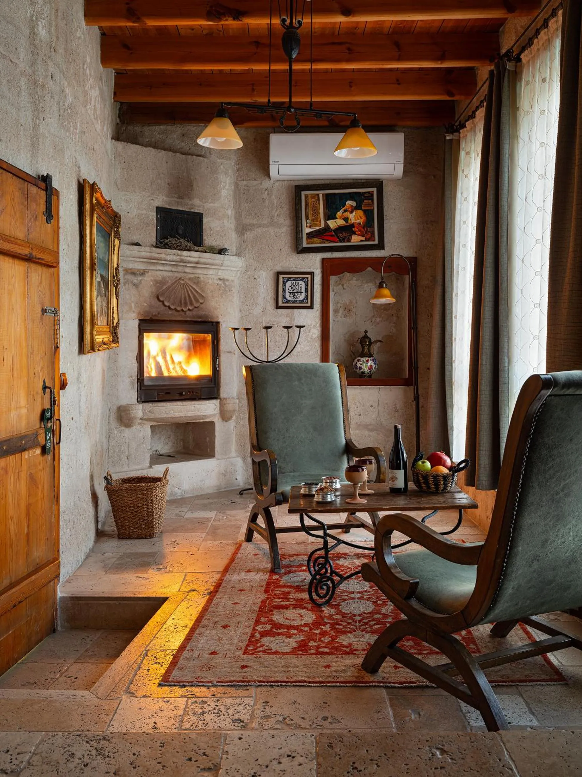 Living room in Kelebek Cave Hotel