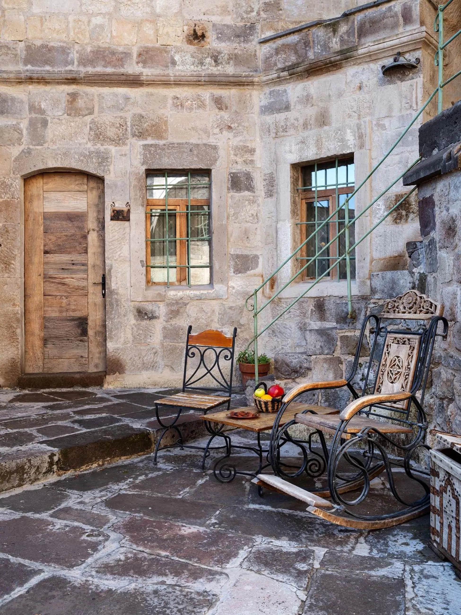 Patio in Kelebek Cave Hotel
