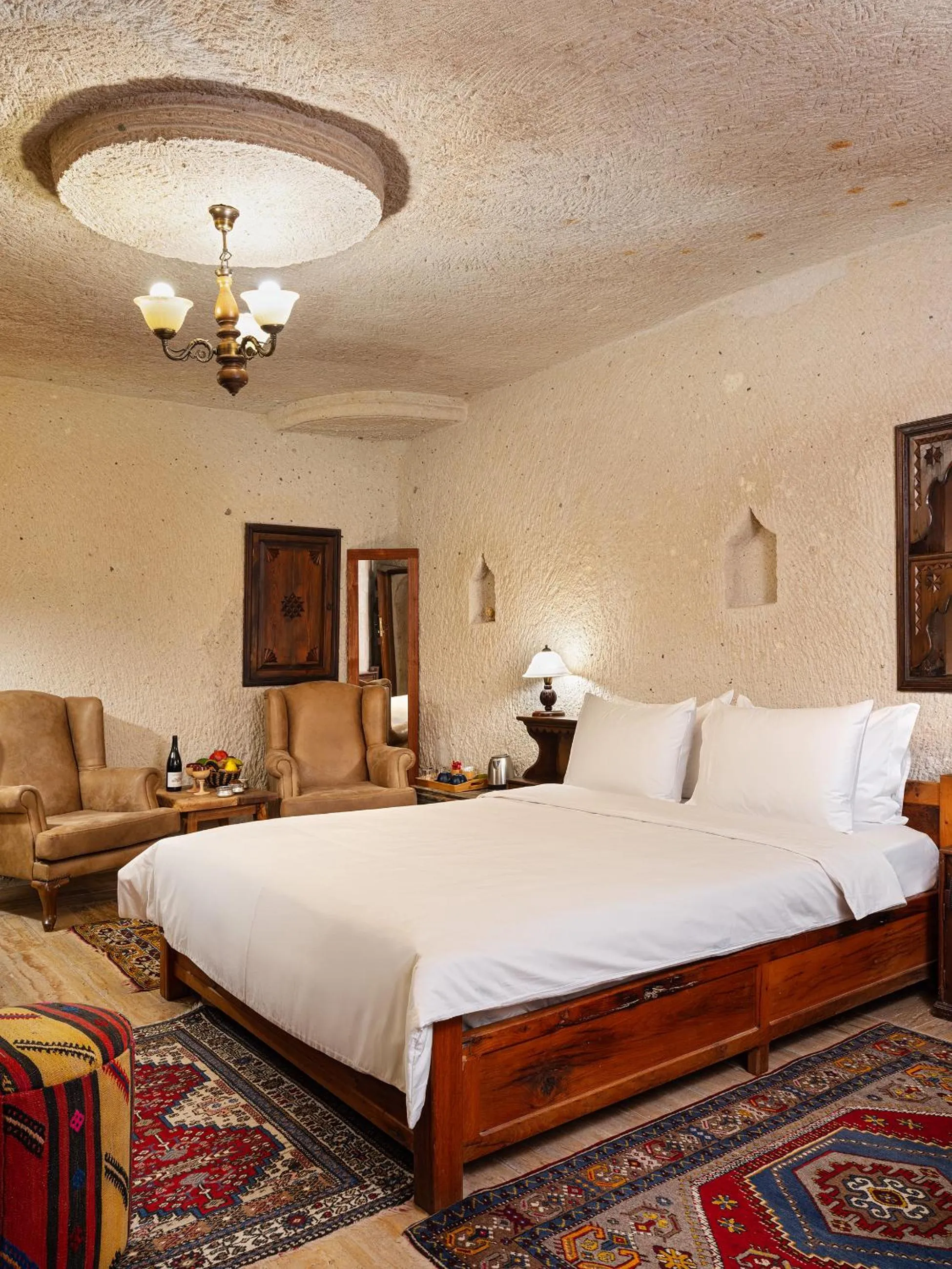 Seating area, Bed in Kelebek Cave Hotel