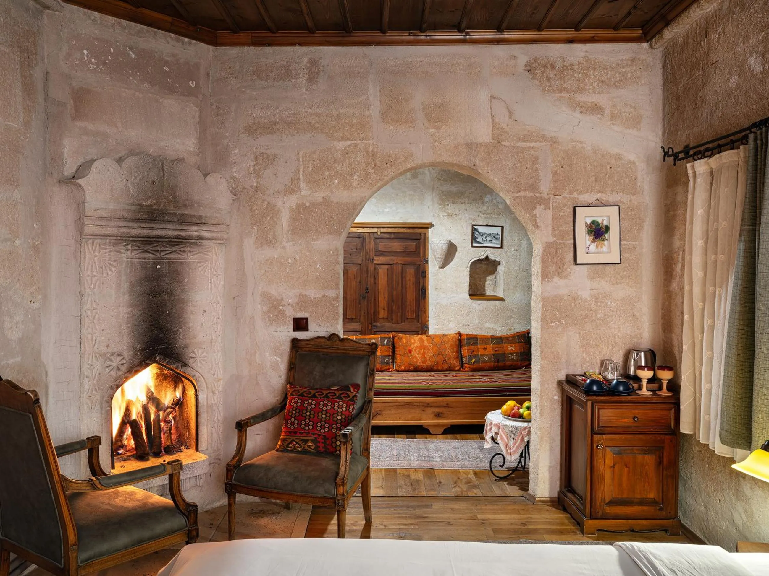 Living room in Kelebek Cave Hotel