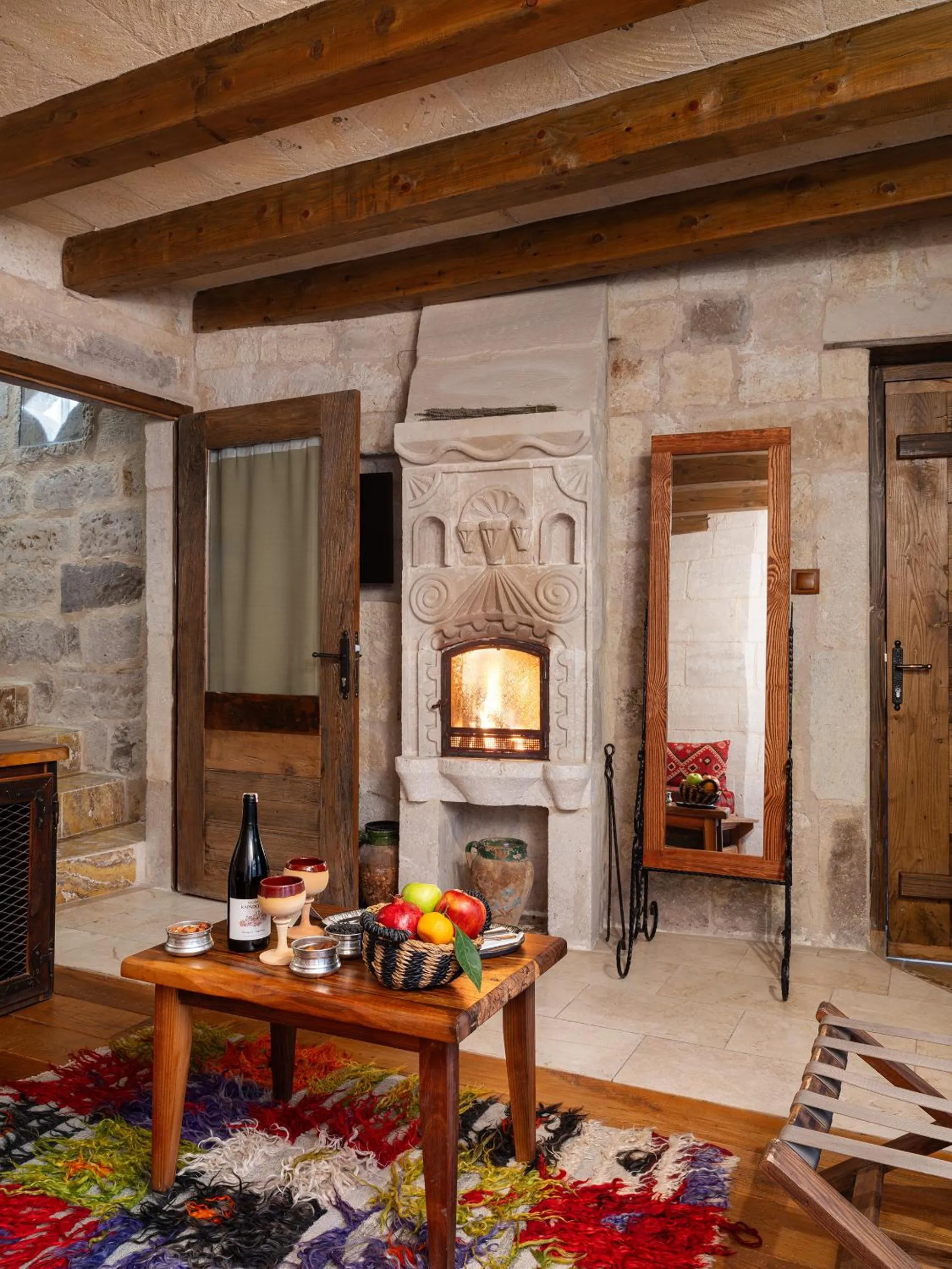 Seating area in Kelebek Cave Hotel