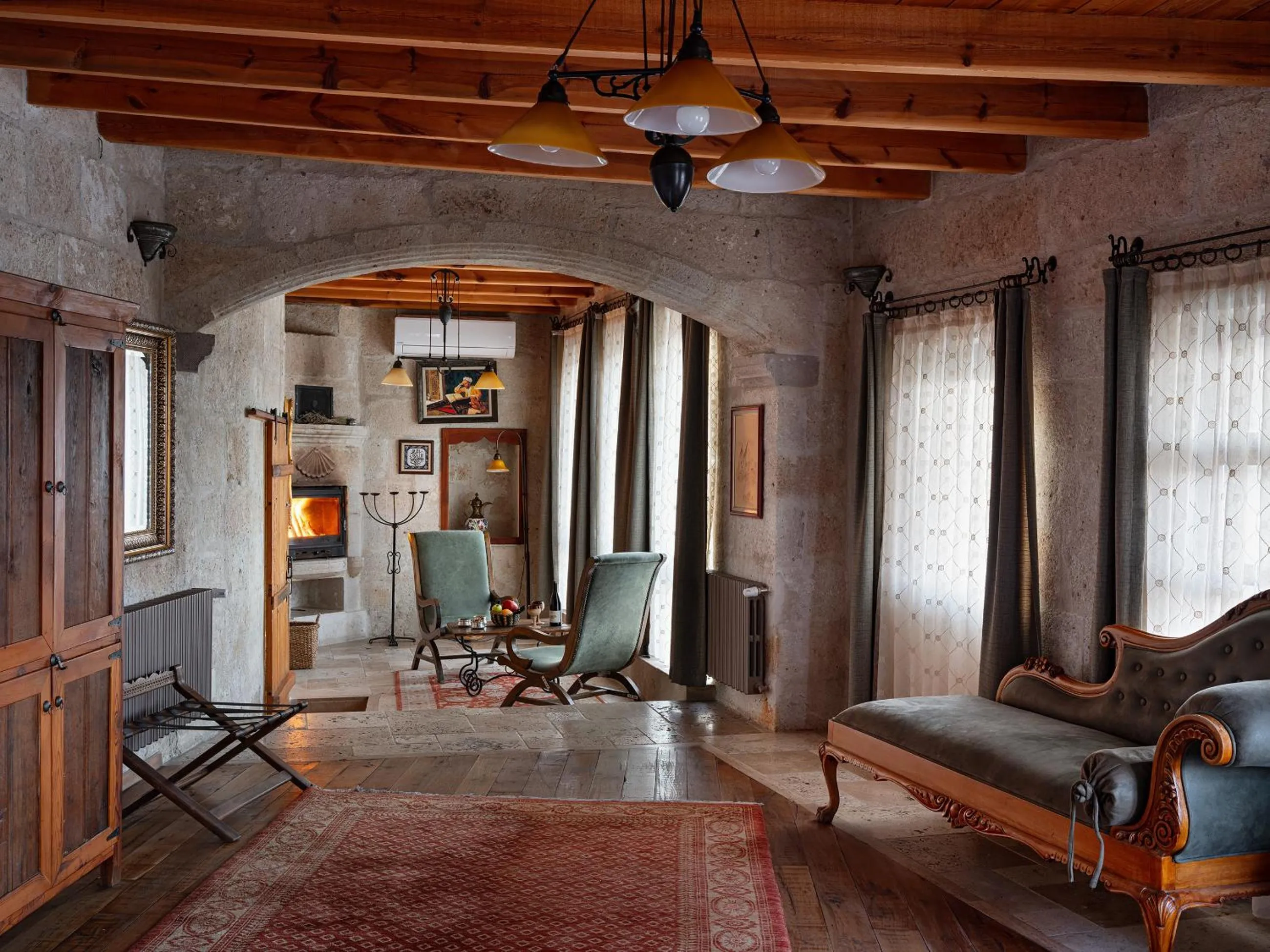 Seating area in Kelebek Cave Hotel
