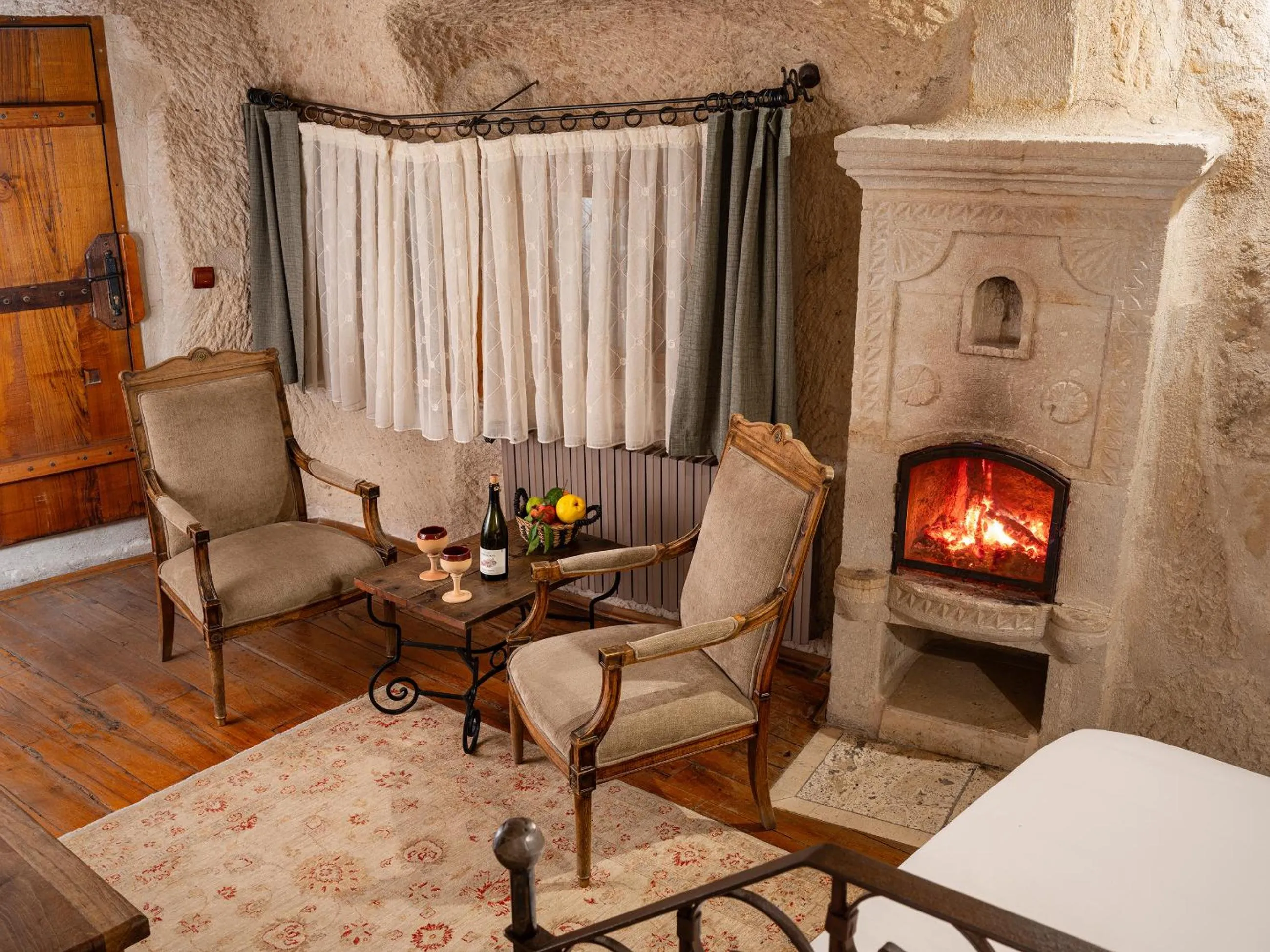 Seating area in Kelebek Cave Hotel